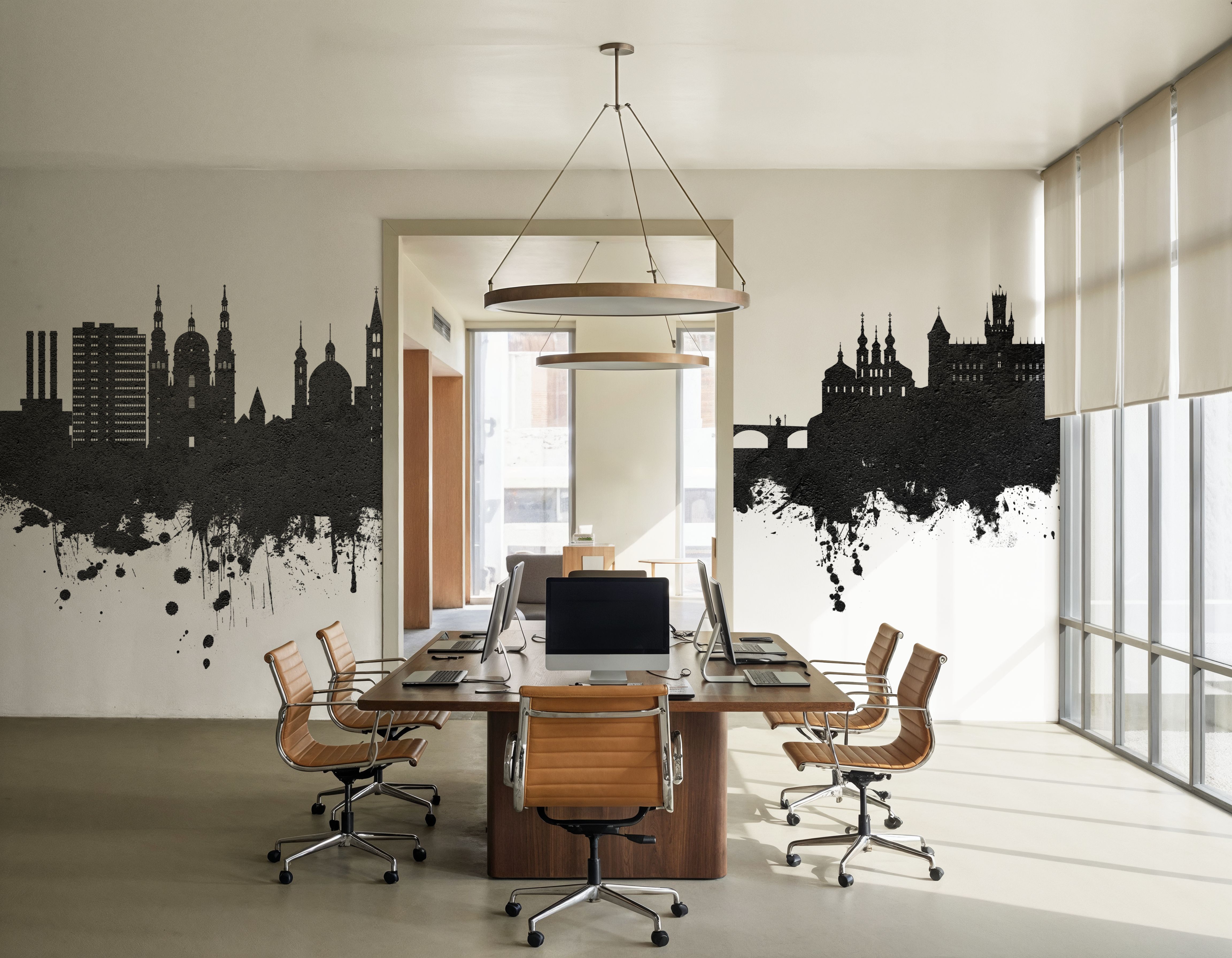 Würzburg Germany Skyline Black & White