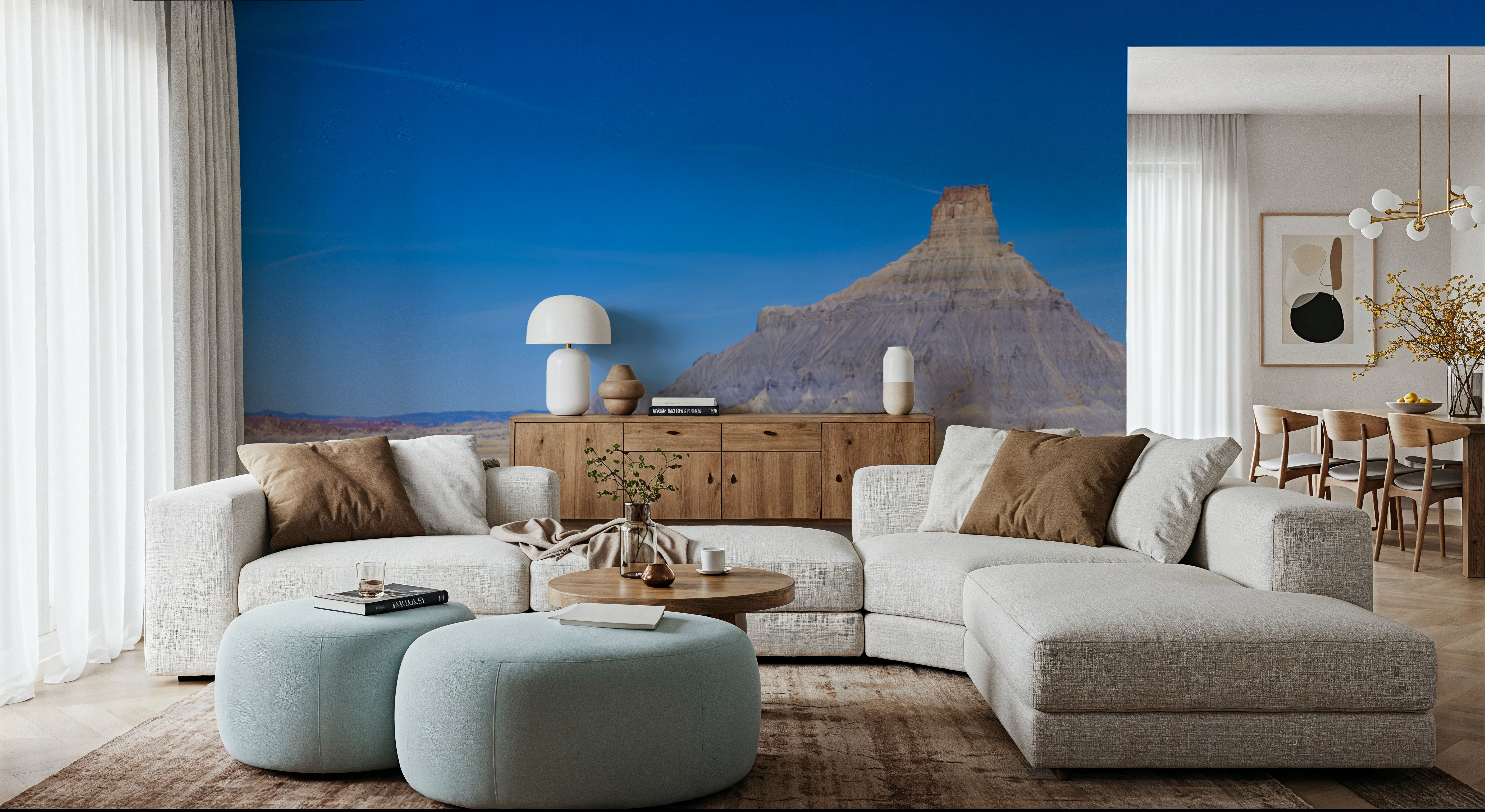 Desert Monuments Blue Gradient