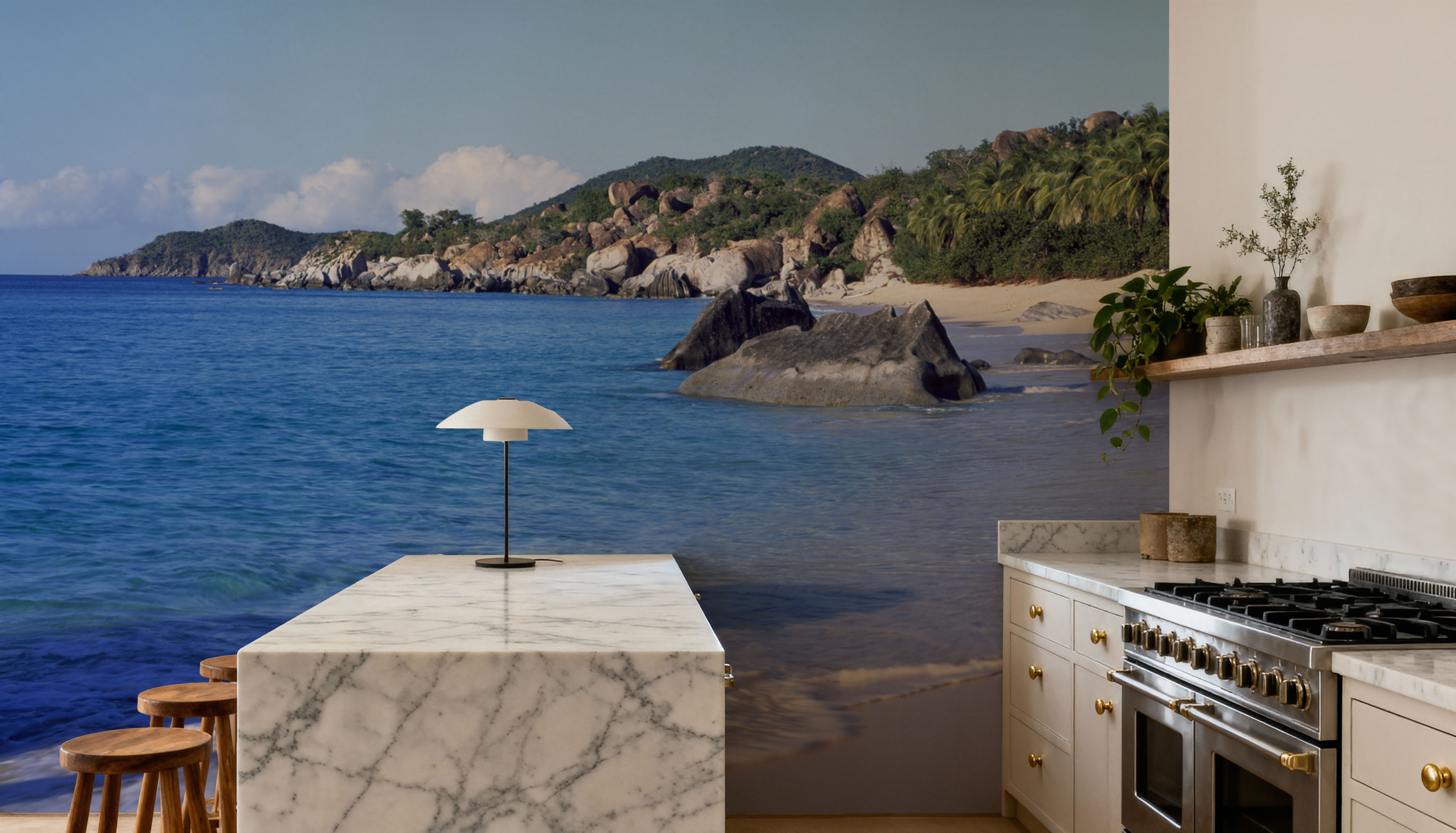 Tropical Boulder Cove, Papier peint