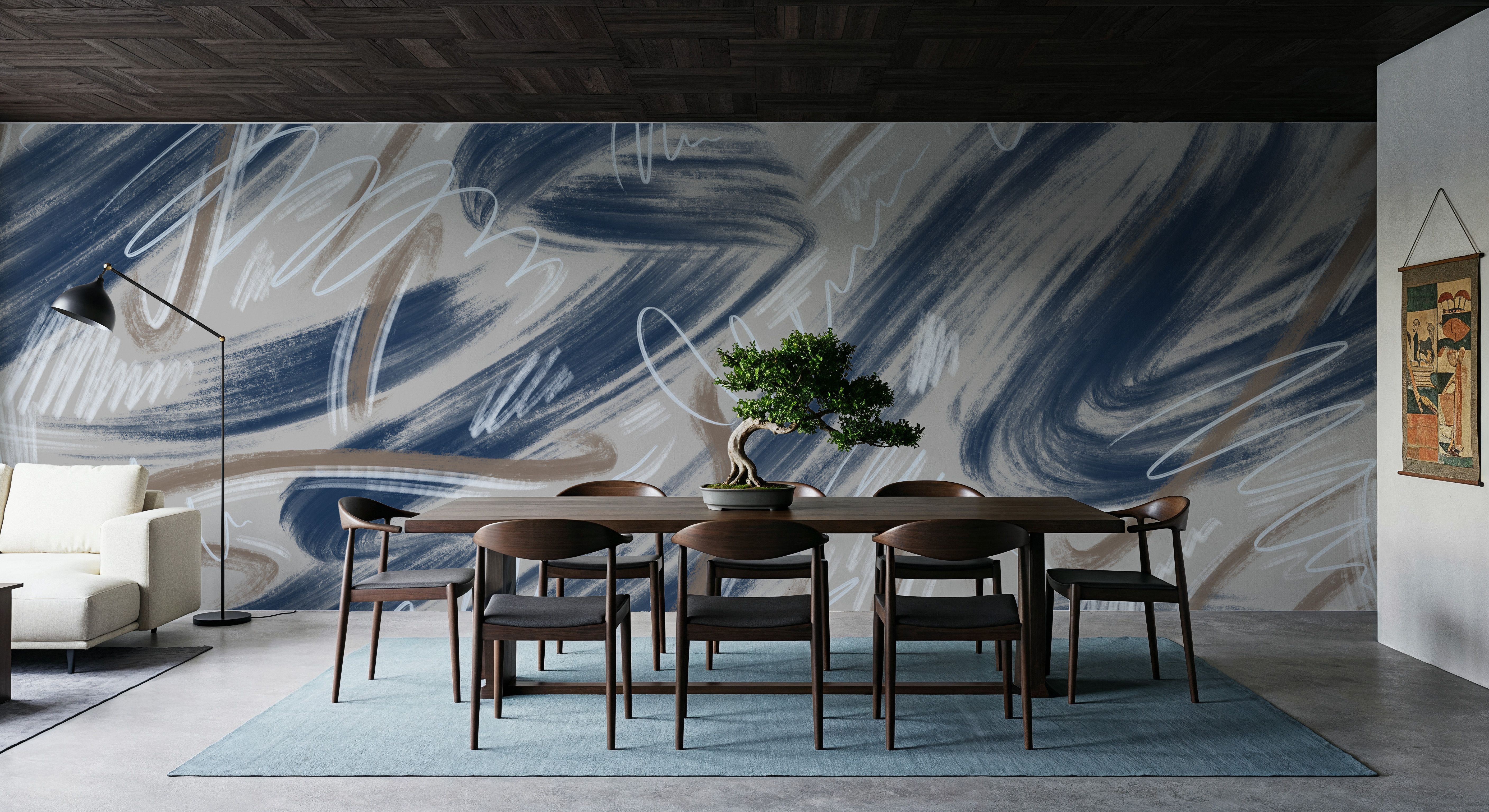 Scribble Flow, Ocean, Wallpaper