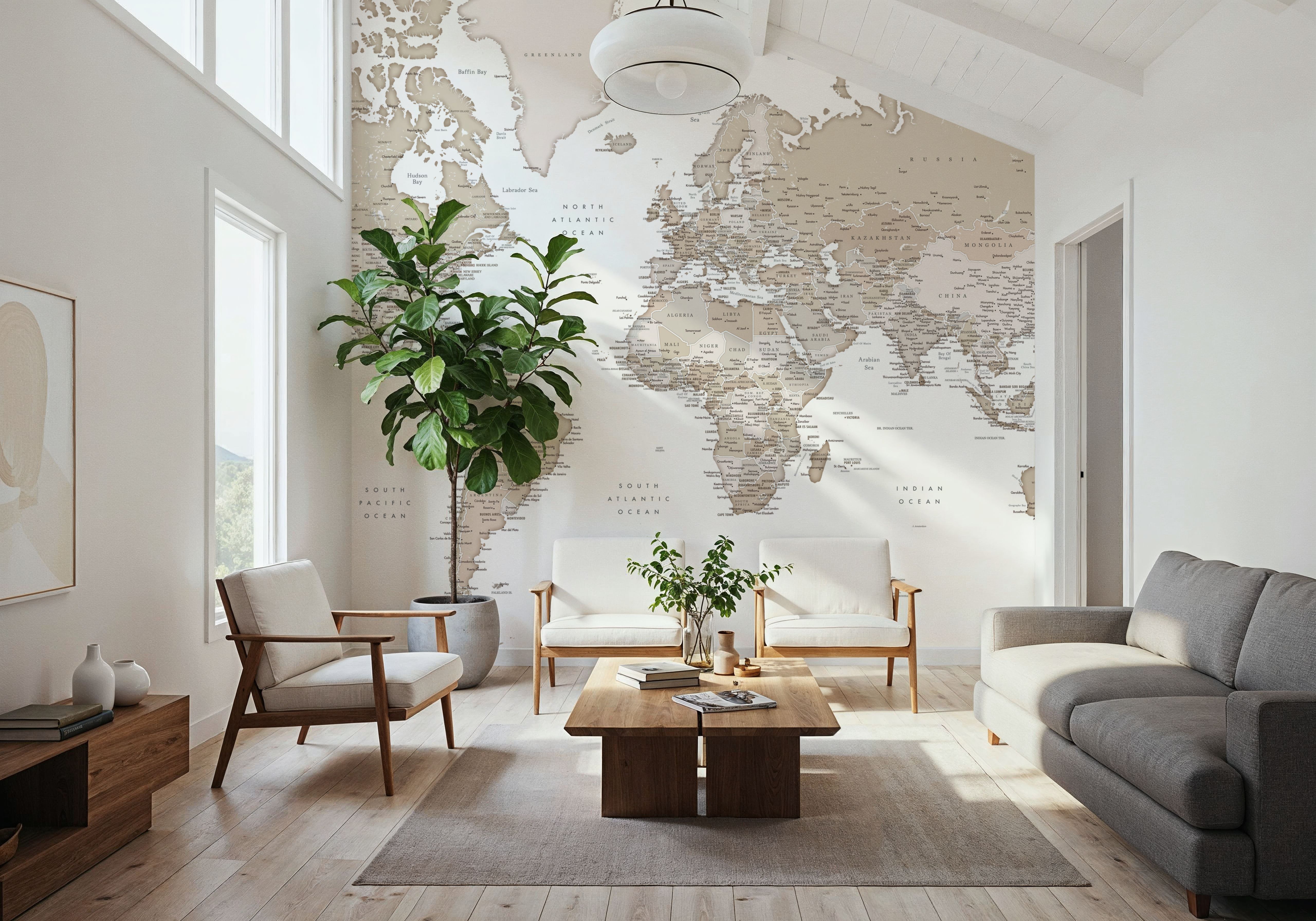 World Map Cities - Louie, Tapeten