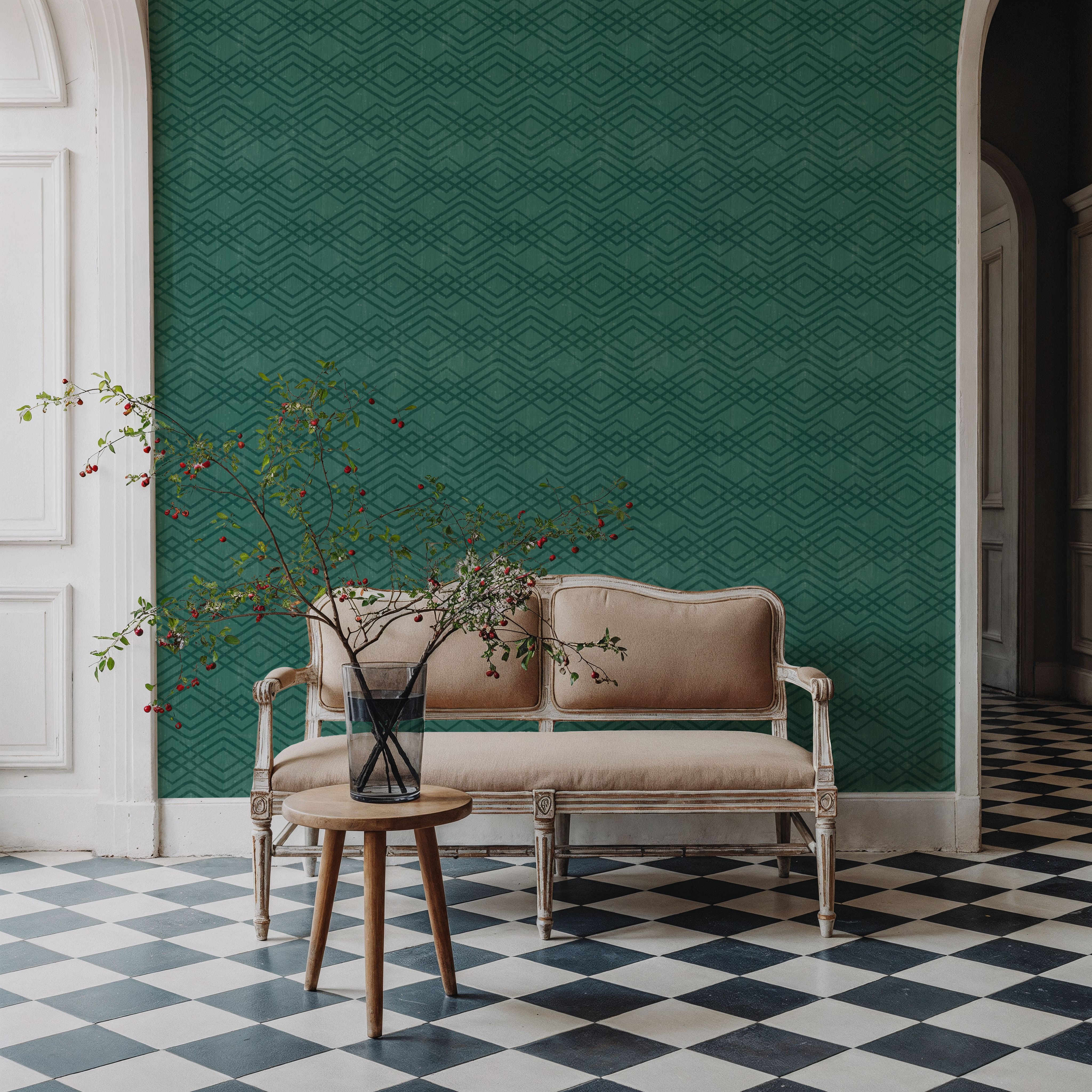 Woodland Waves Tropical Green