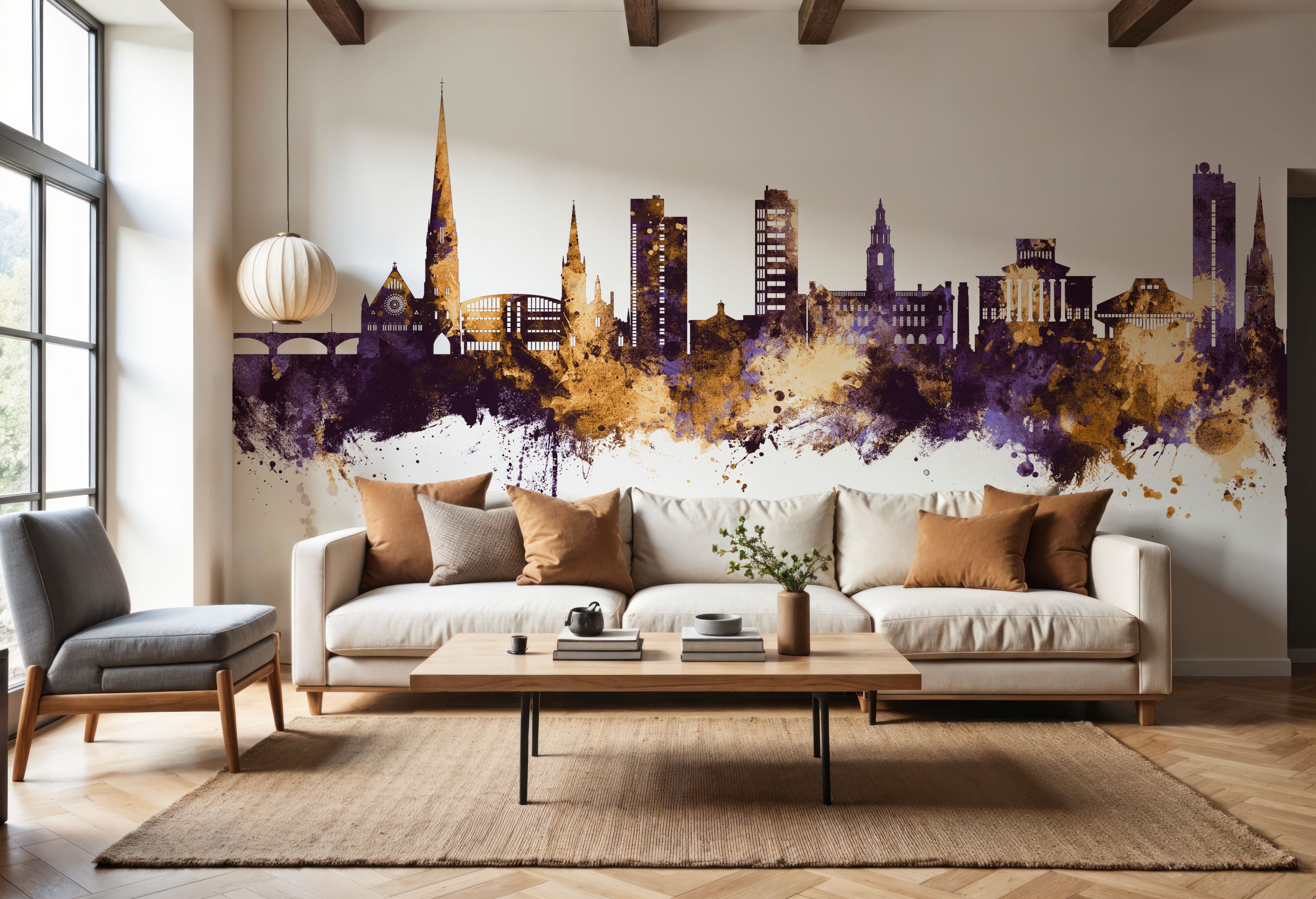 Preston England Skyline Purple & Gold