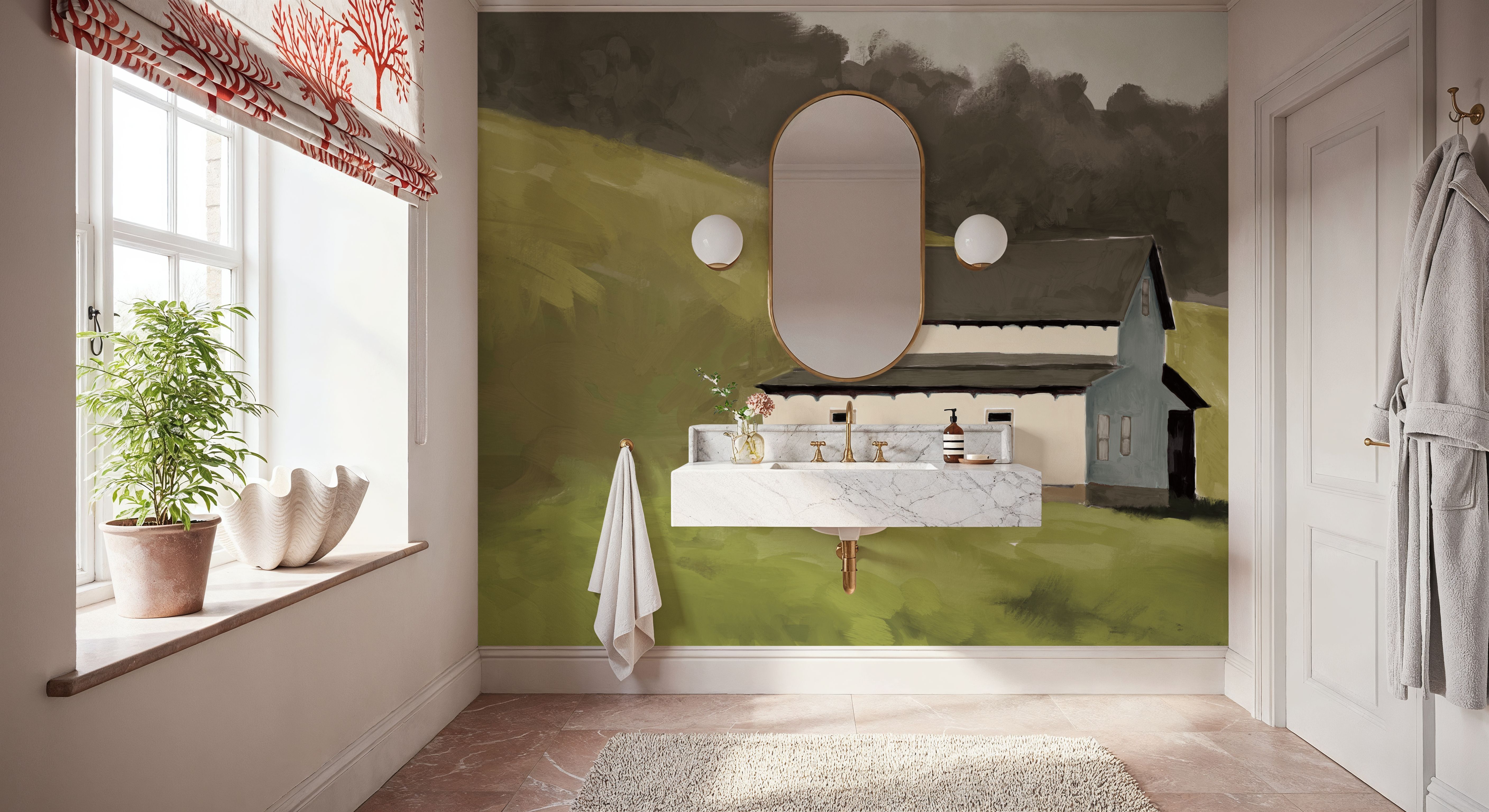 Neutral Barn I, Wallpaper