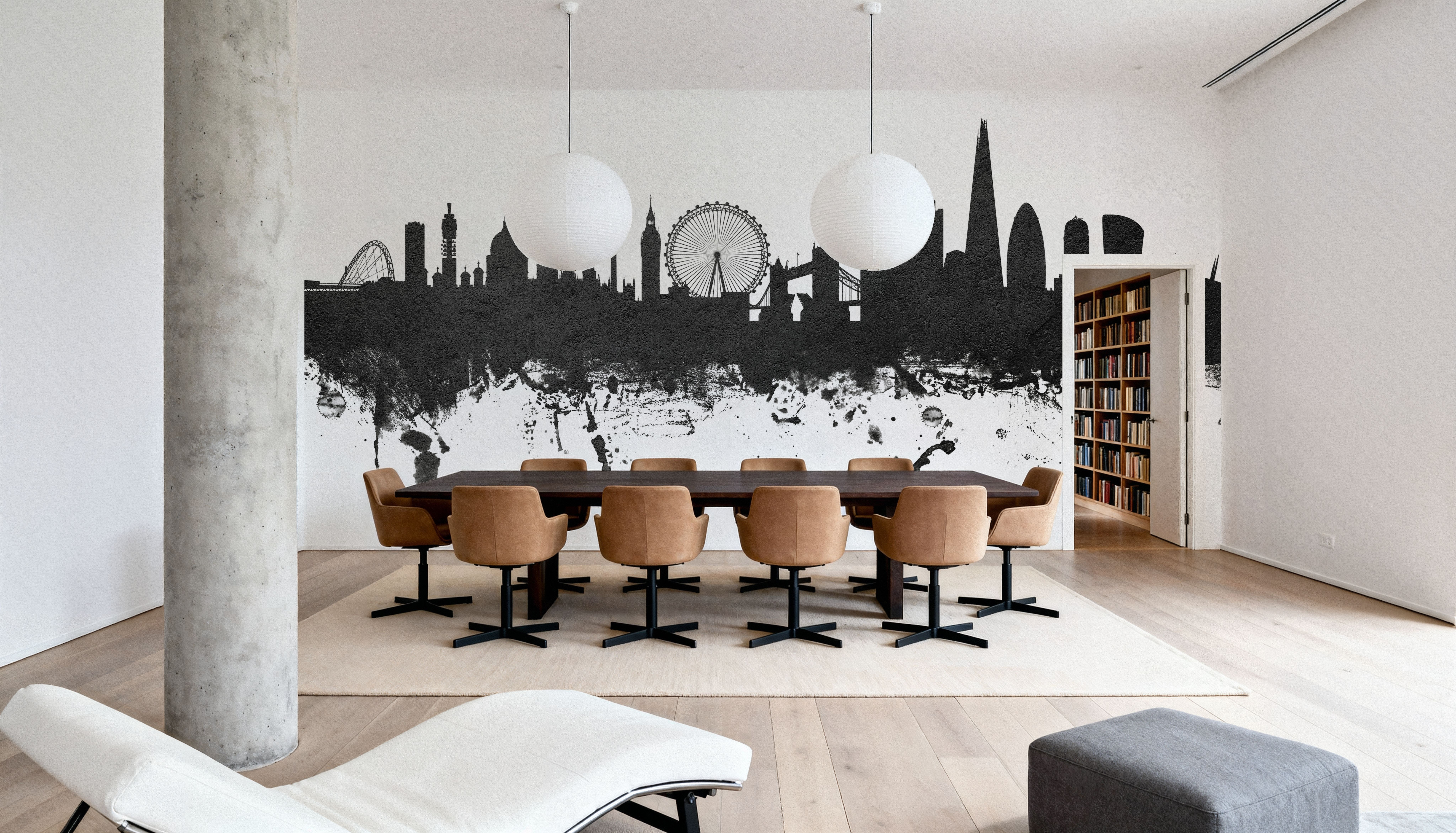 London Skyline Black & White, Wallpaper