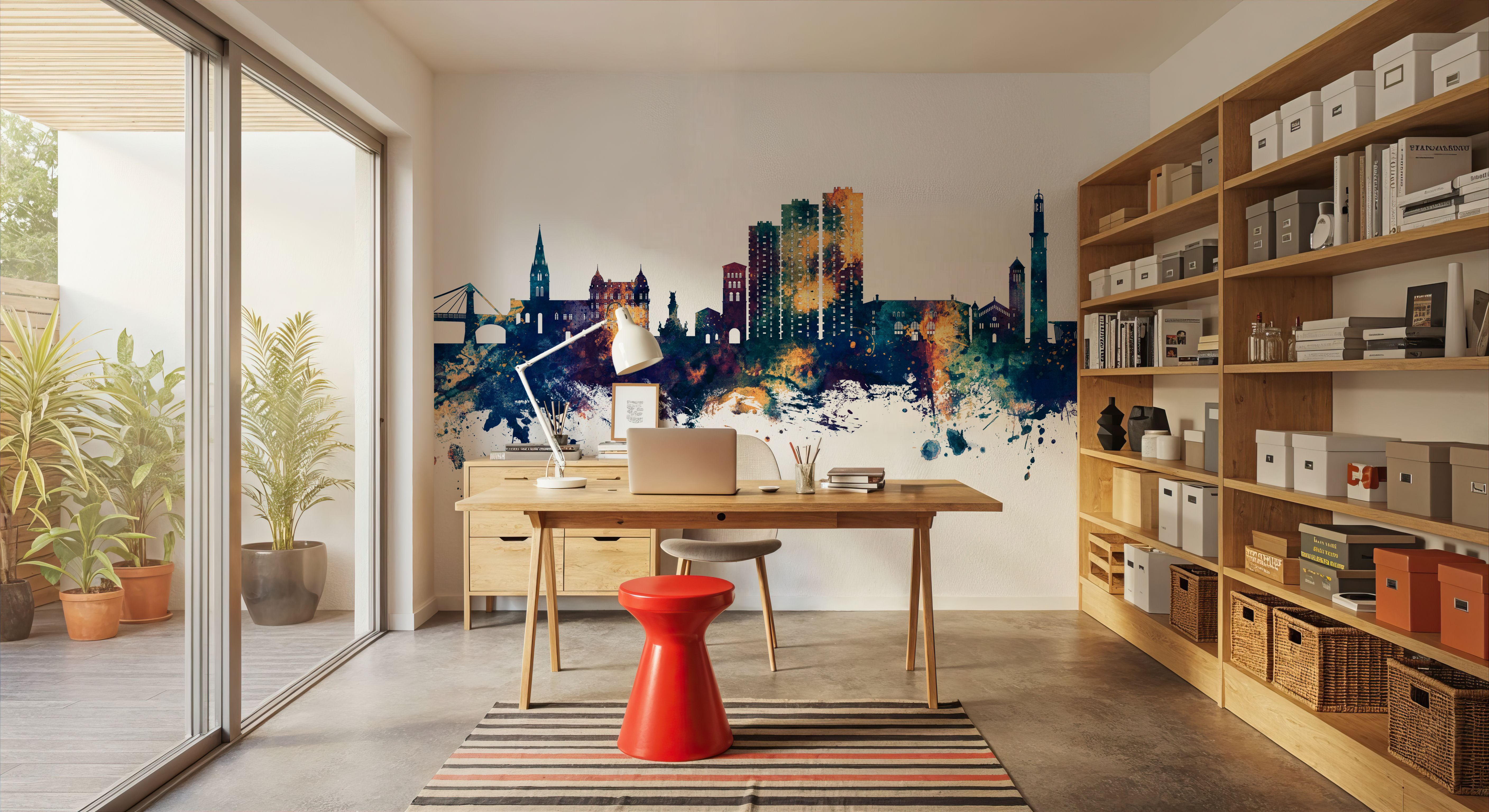 Grenoble Skyline Blue & Bronze