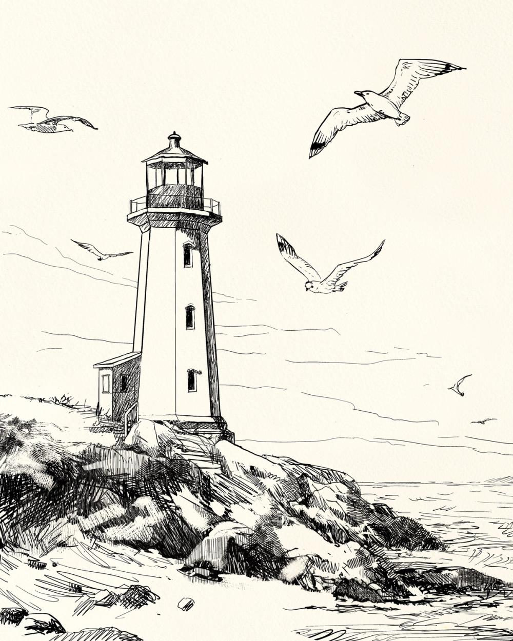 Coastal Sketch I