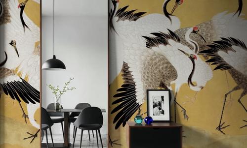 Japanese Flock of Cranes