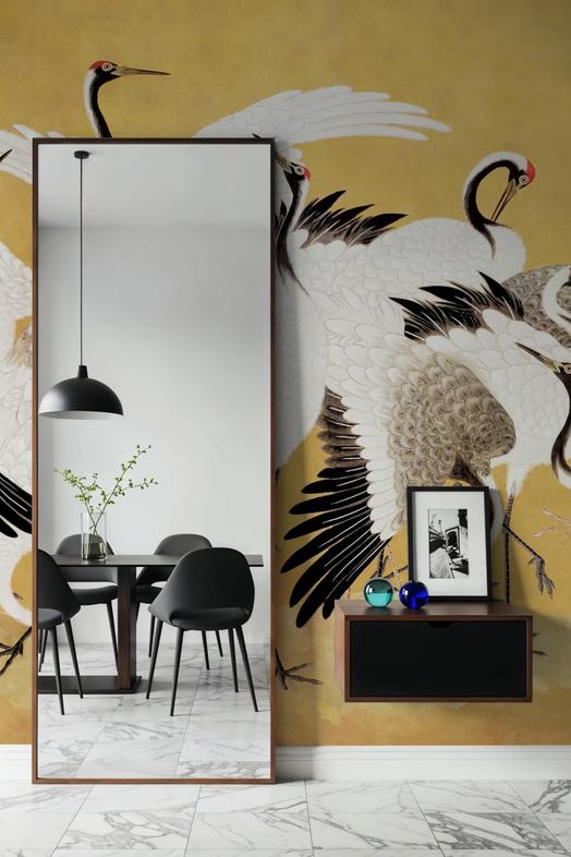 Japanese Flock of Cranes