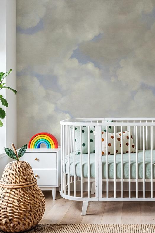 Painted Dreamy Clouds, Vintage