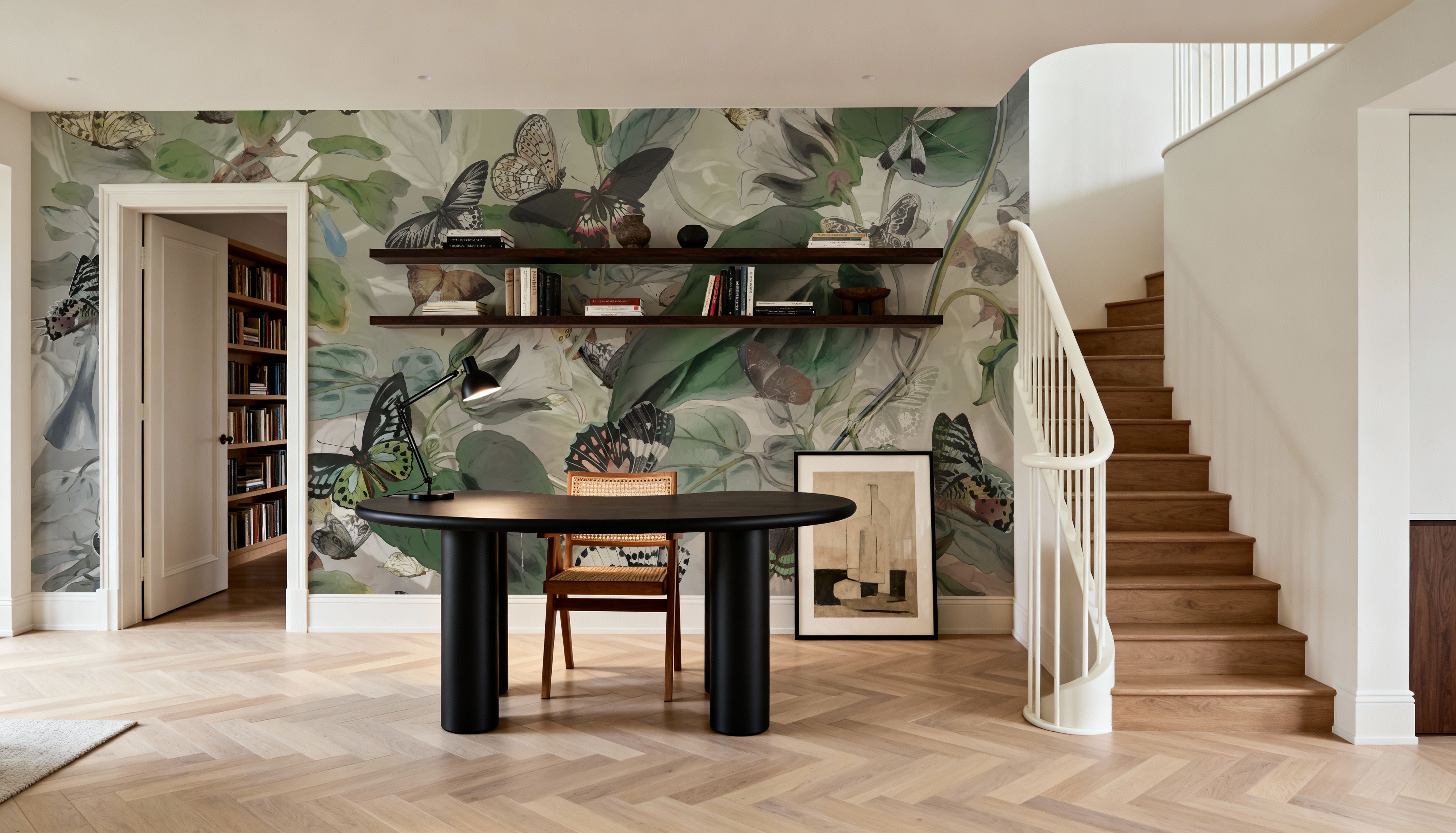 Butterfly Paradise Dark Green