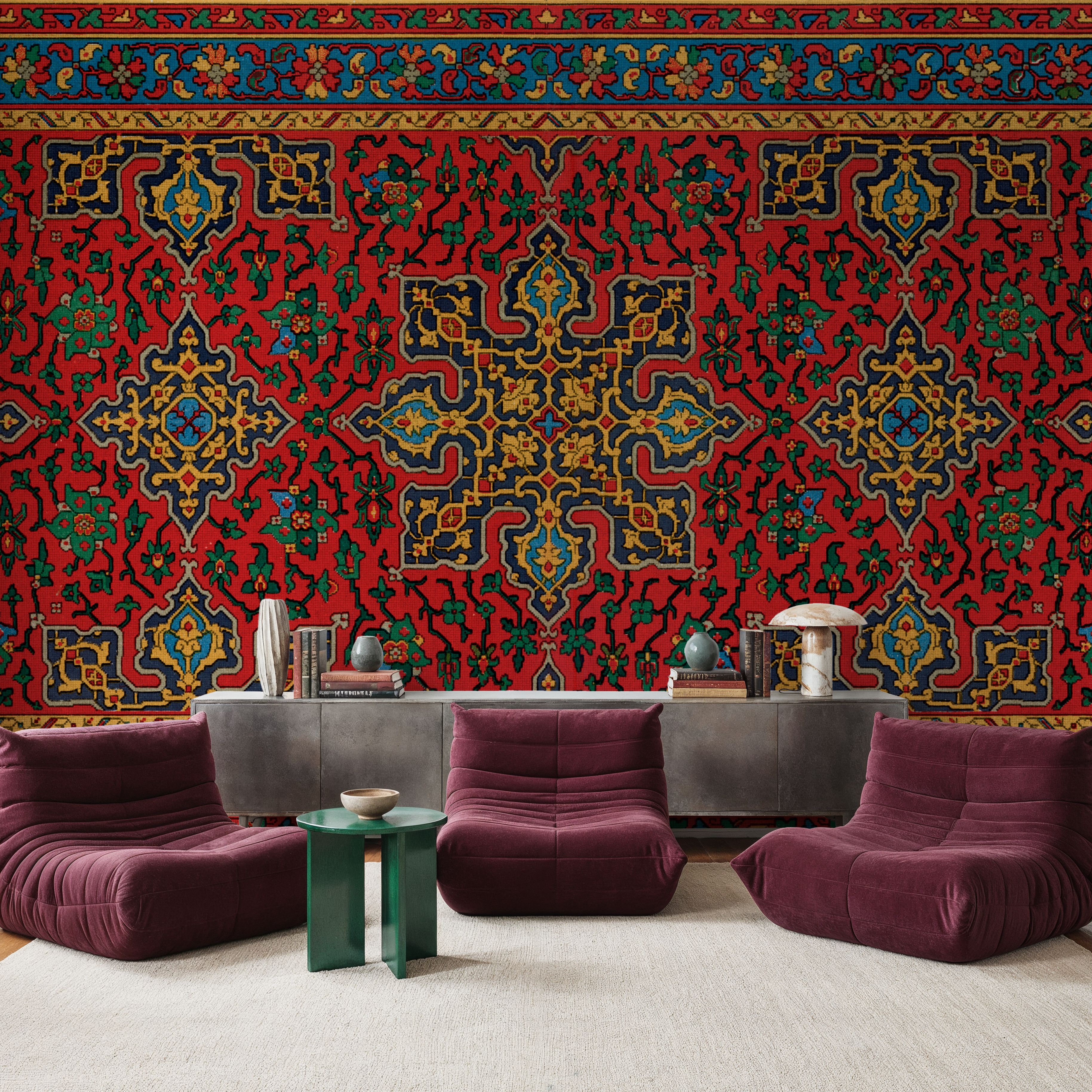 Carpet Walls & Wallpaper Ceilings