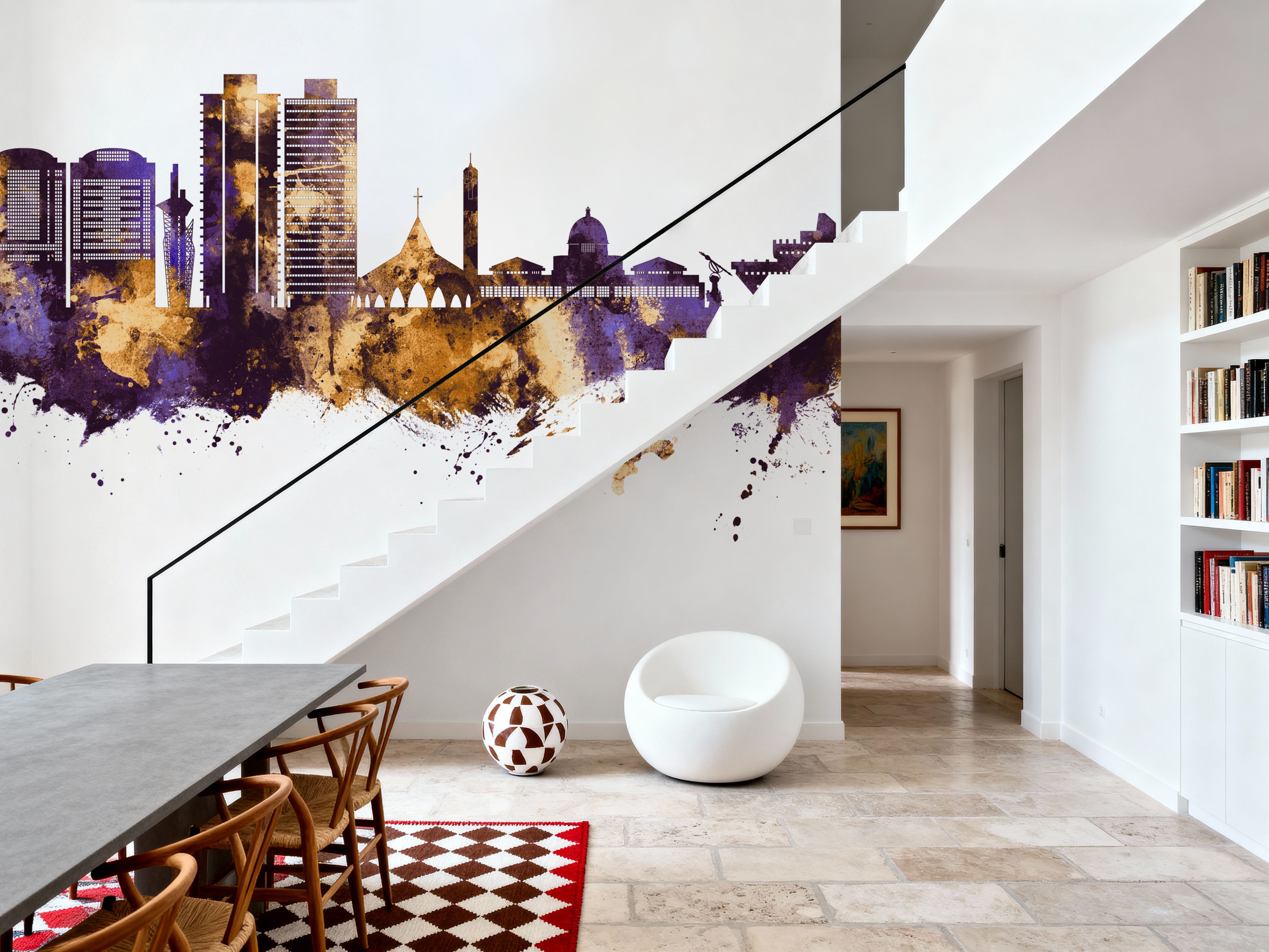 Abuja Nigeria Skyline Purple & Gold