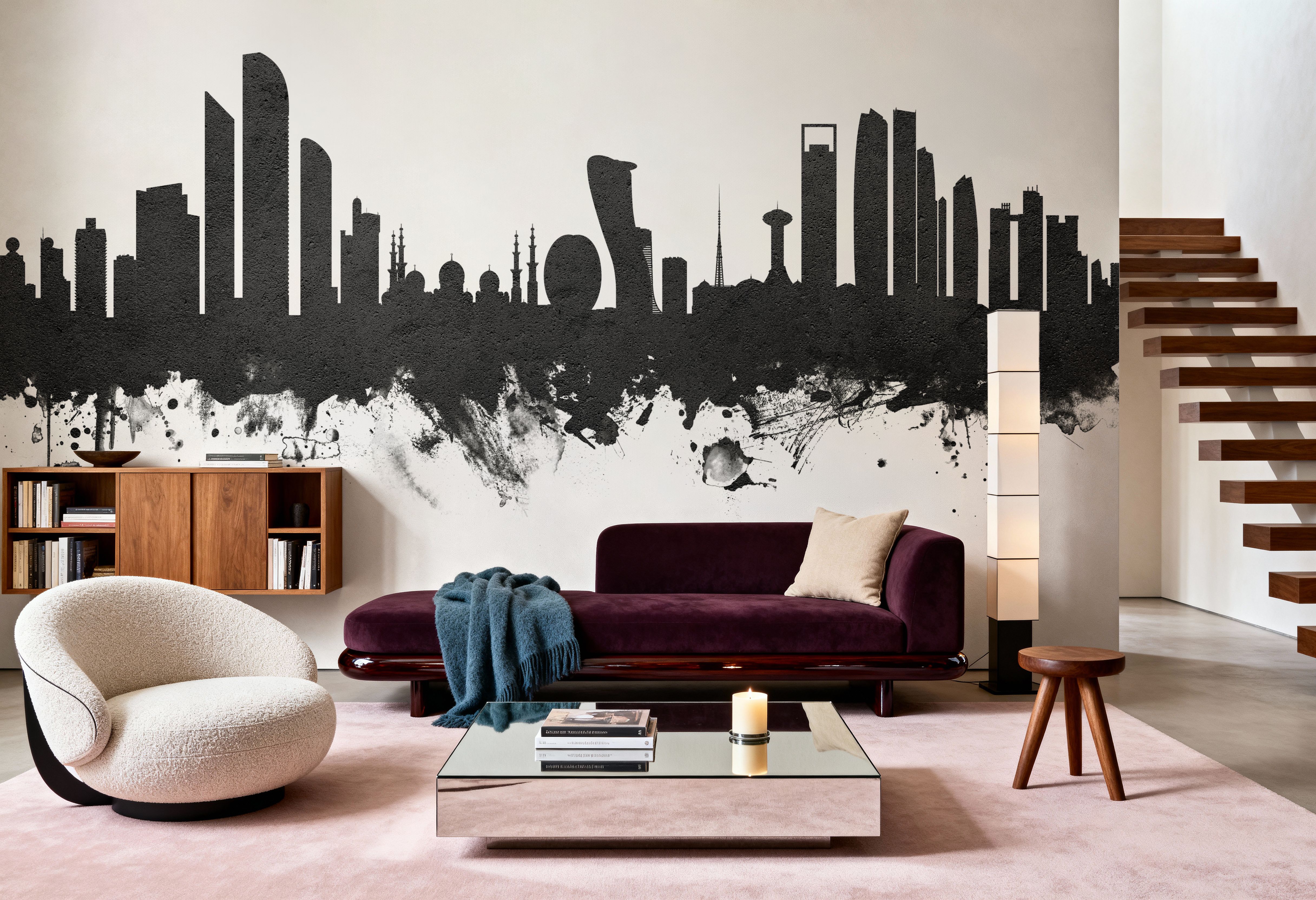 Abu Dhabi Skyline Black & White