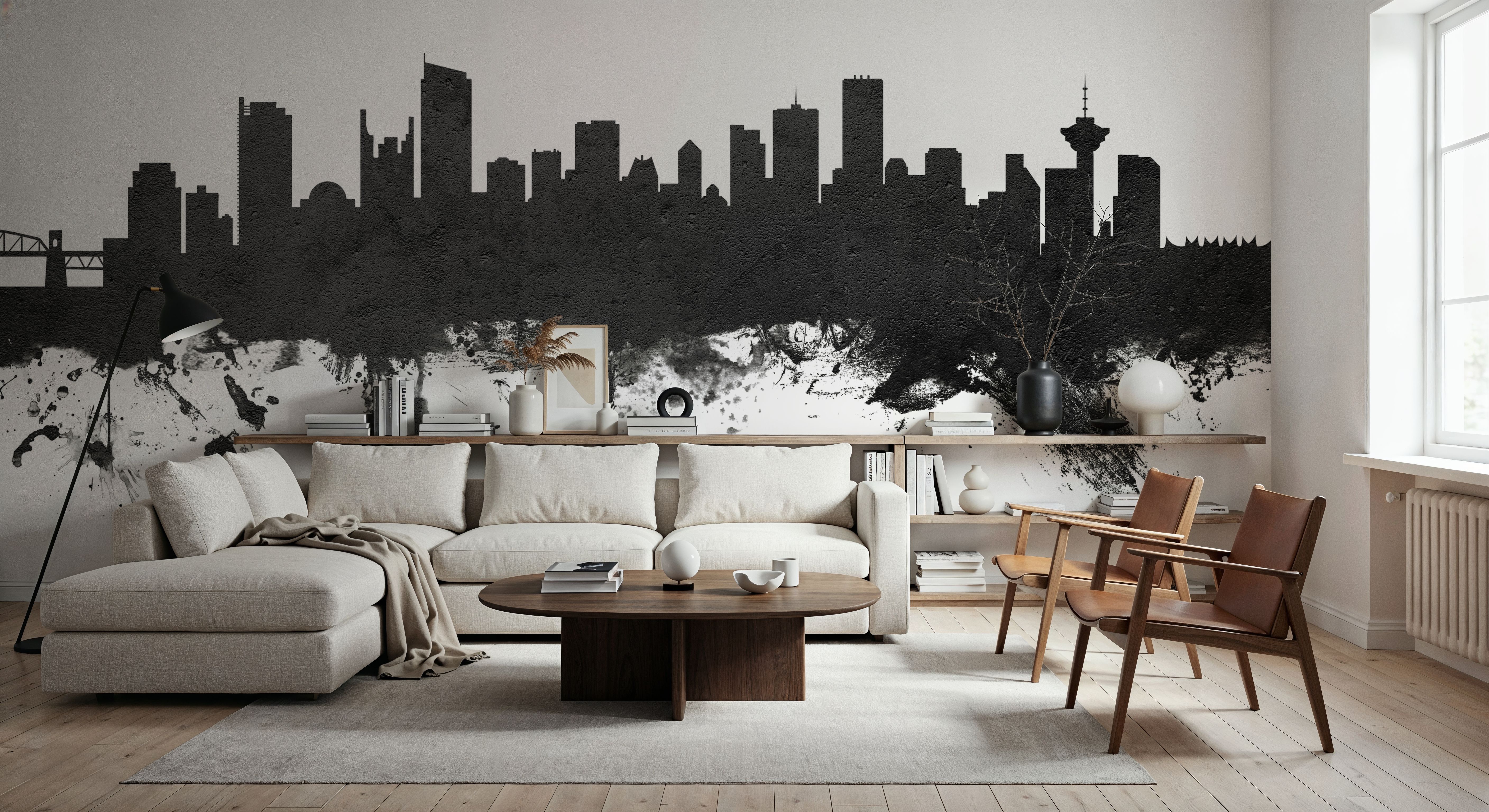 Vancouver Canada Skyline Black & White