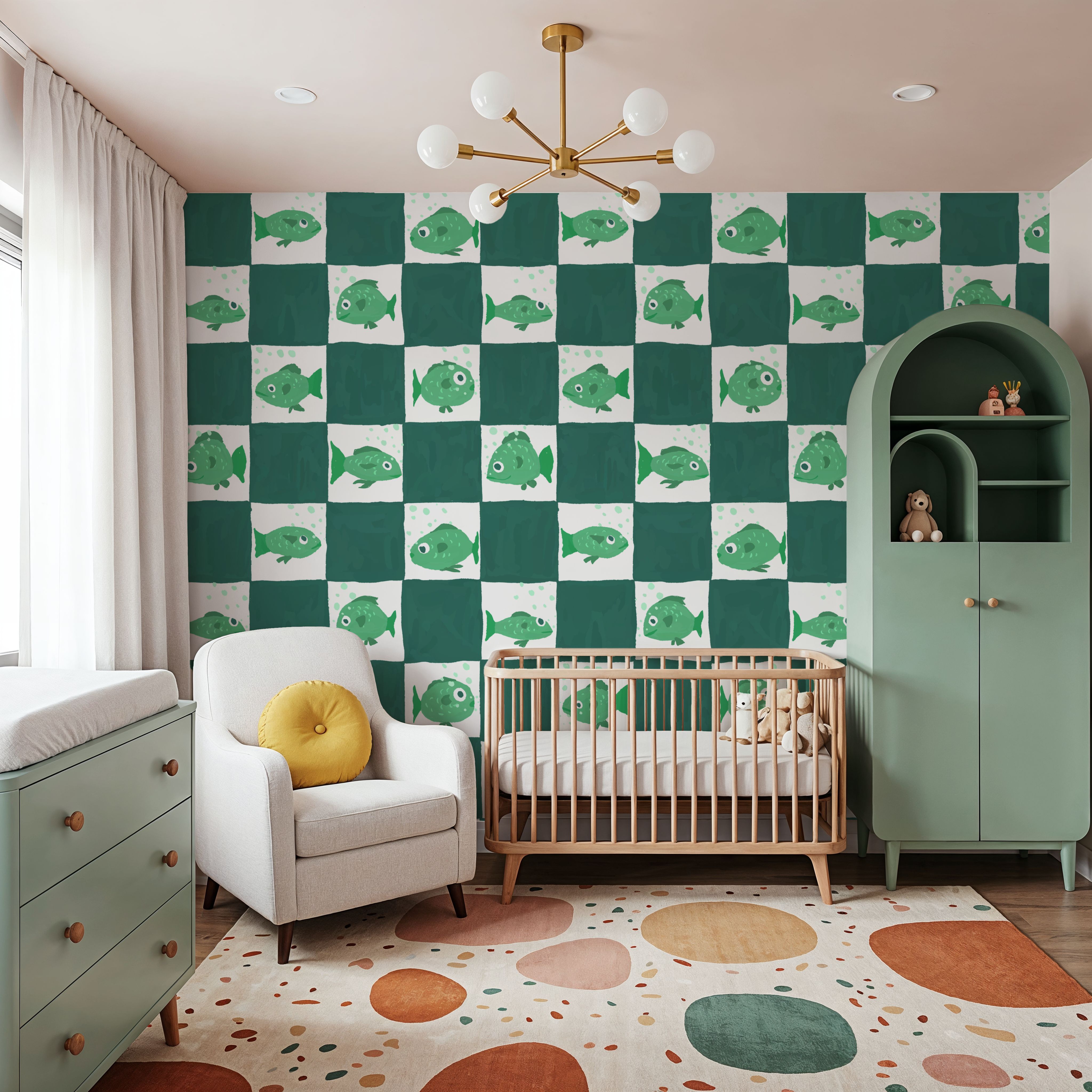 Fish Checkers, Green