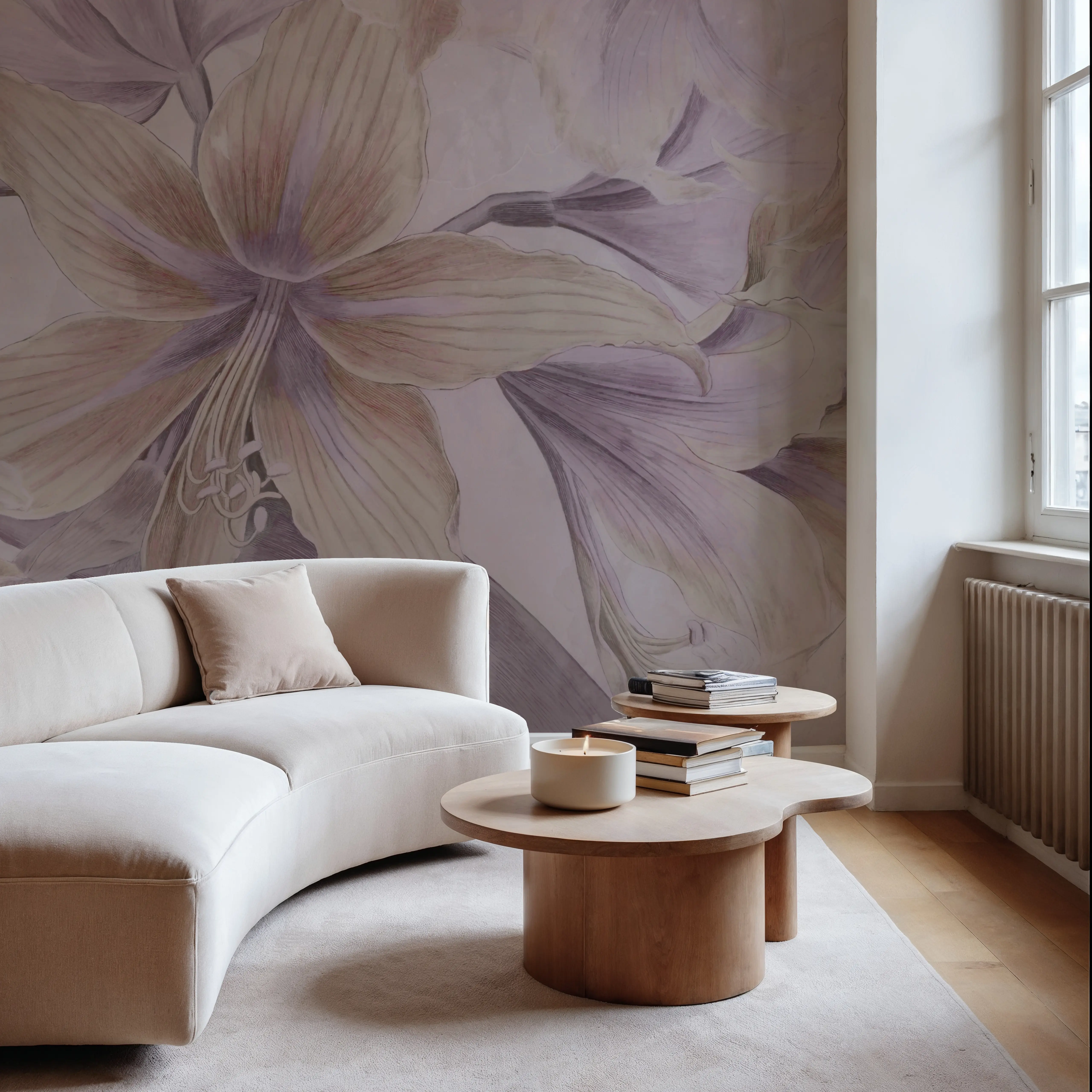 Wall Mural - Amarantus dream Pink - Floral Nature mural wallpaper - Purple - Offices - Wallism Ireland - Peel & Stick or Paste-the-Wall