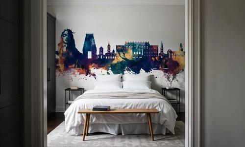 Coimbatore India Skyline Blue & Bronze