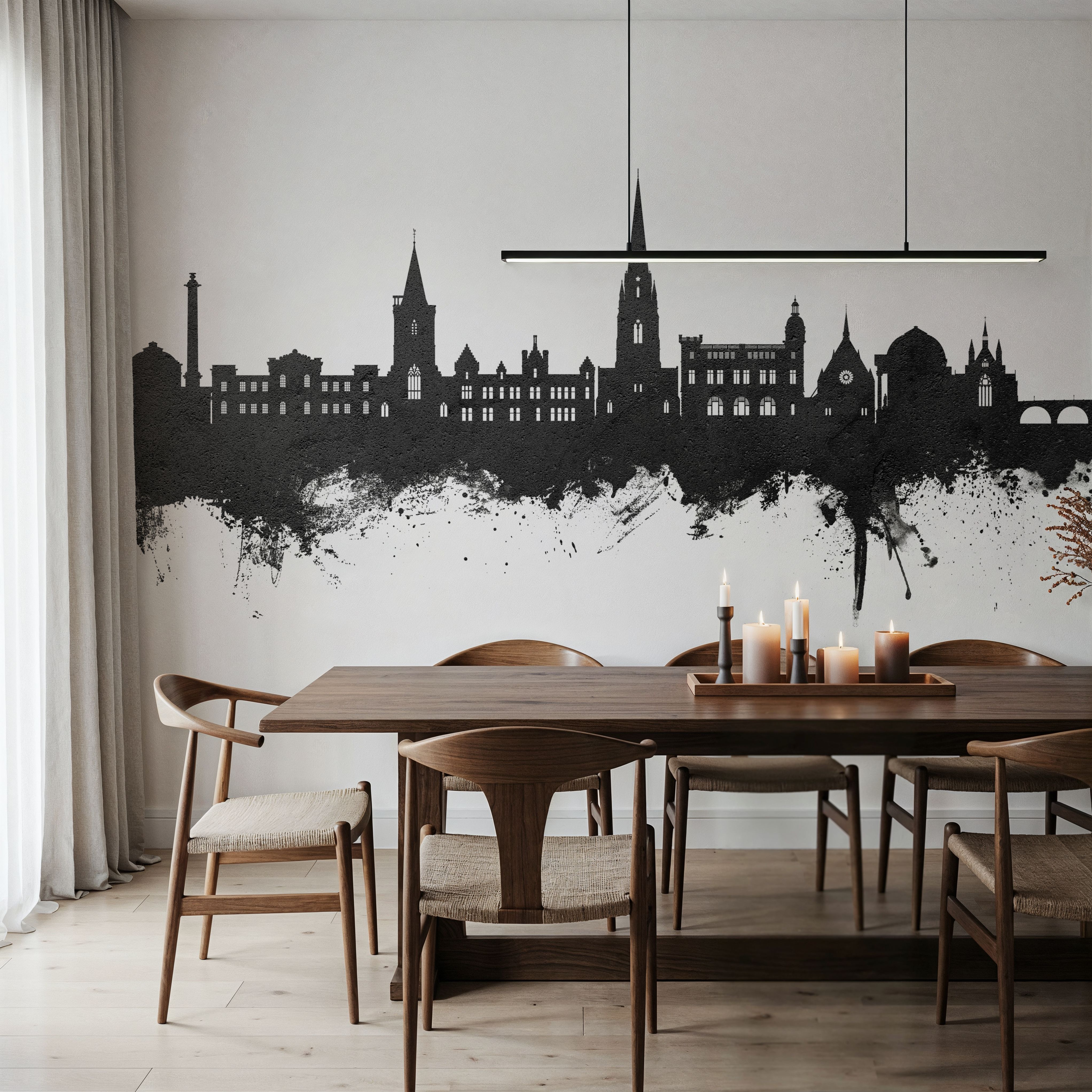 Perth Scotland Skyline Black & White