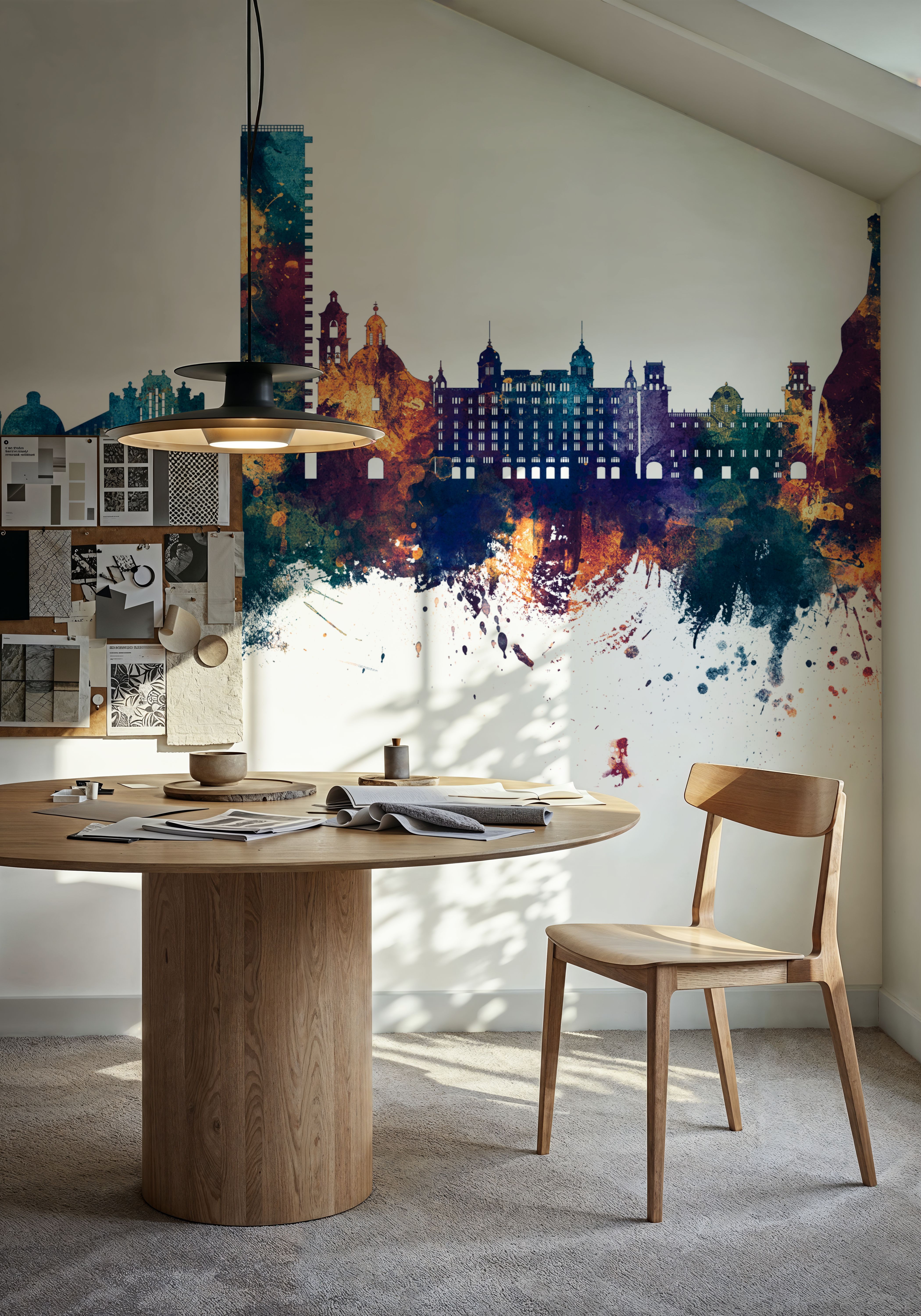 Alicante Spain Skyline Blue & Bronze