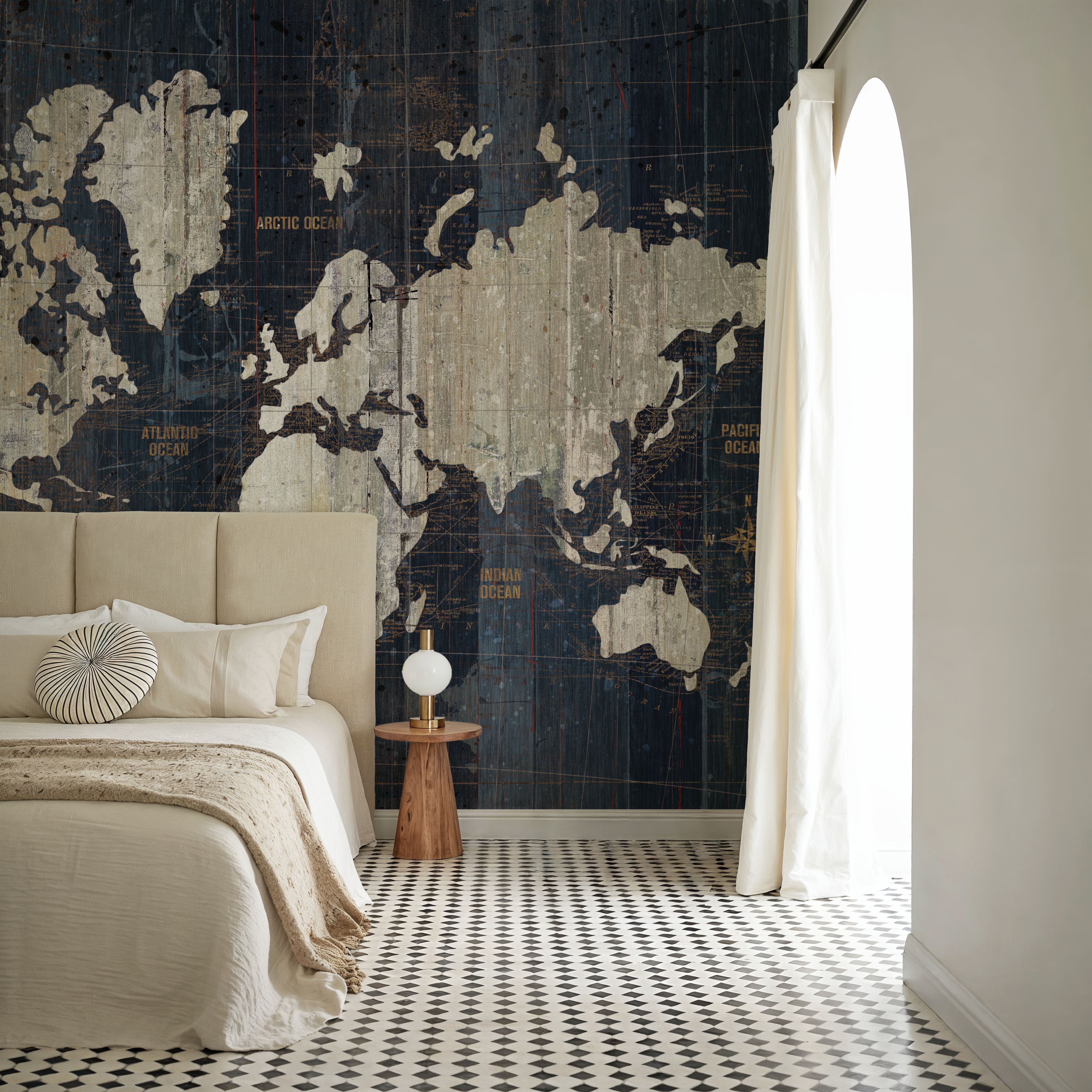 Old World Map Blue v2