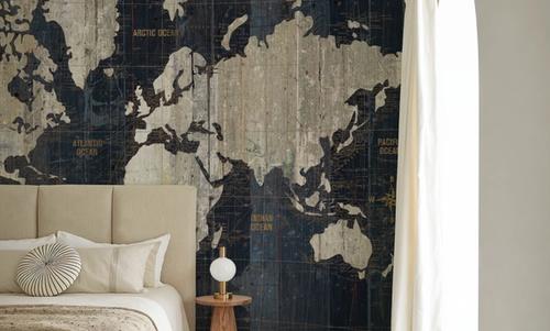 Old World Map Blue v2