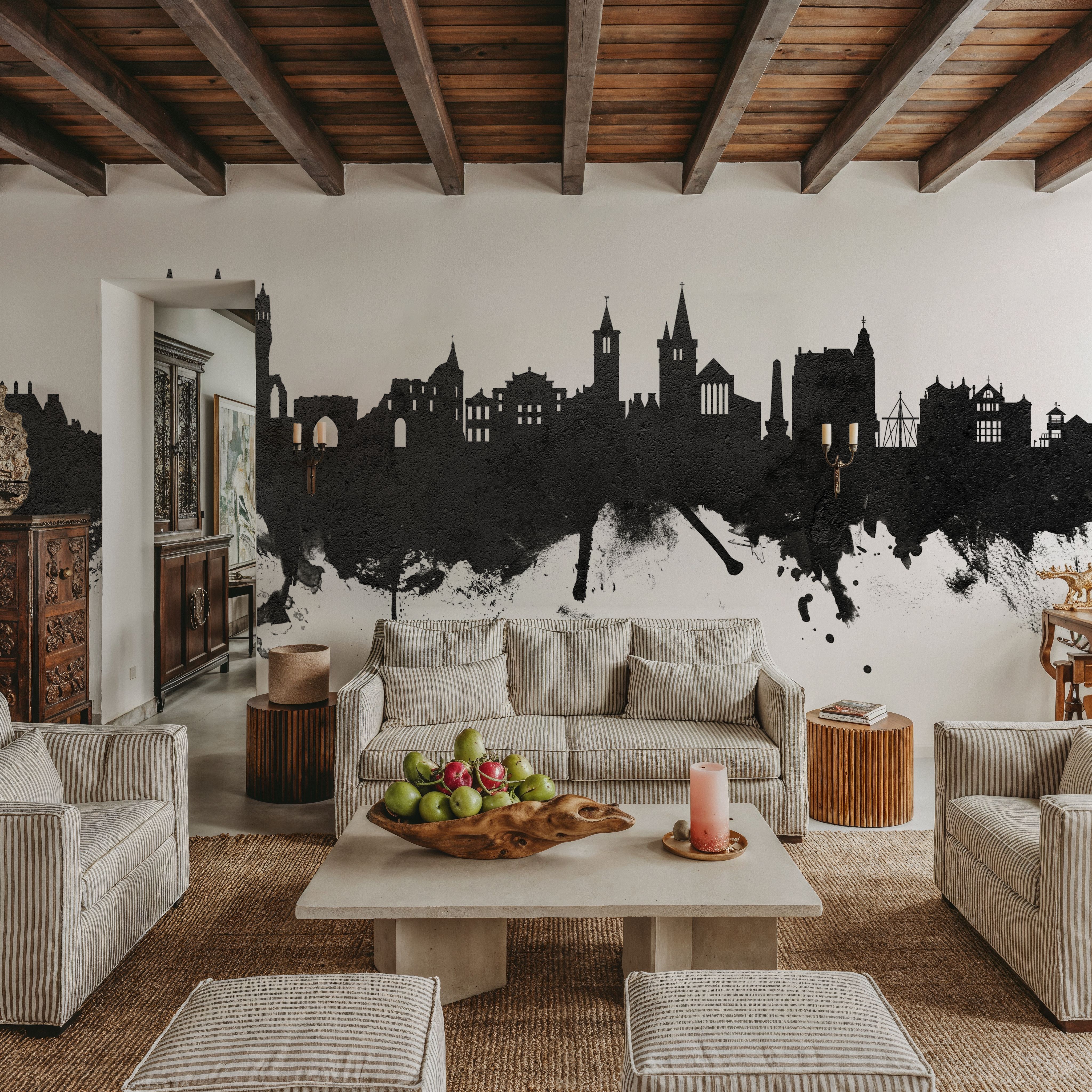 At Andrews Scotland Skyline Black & White