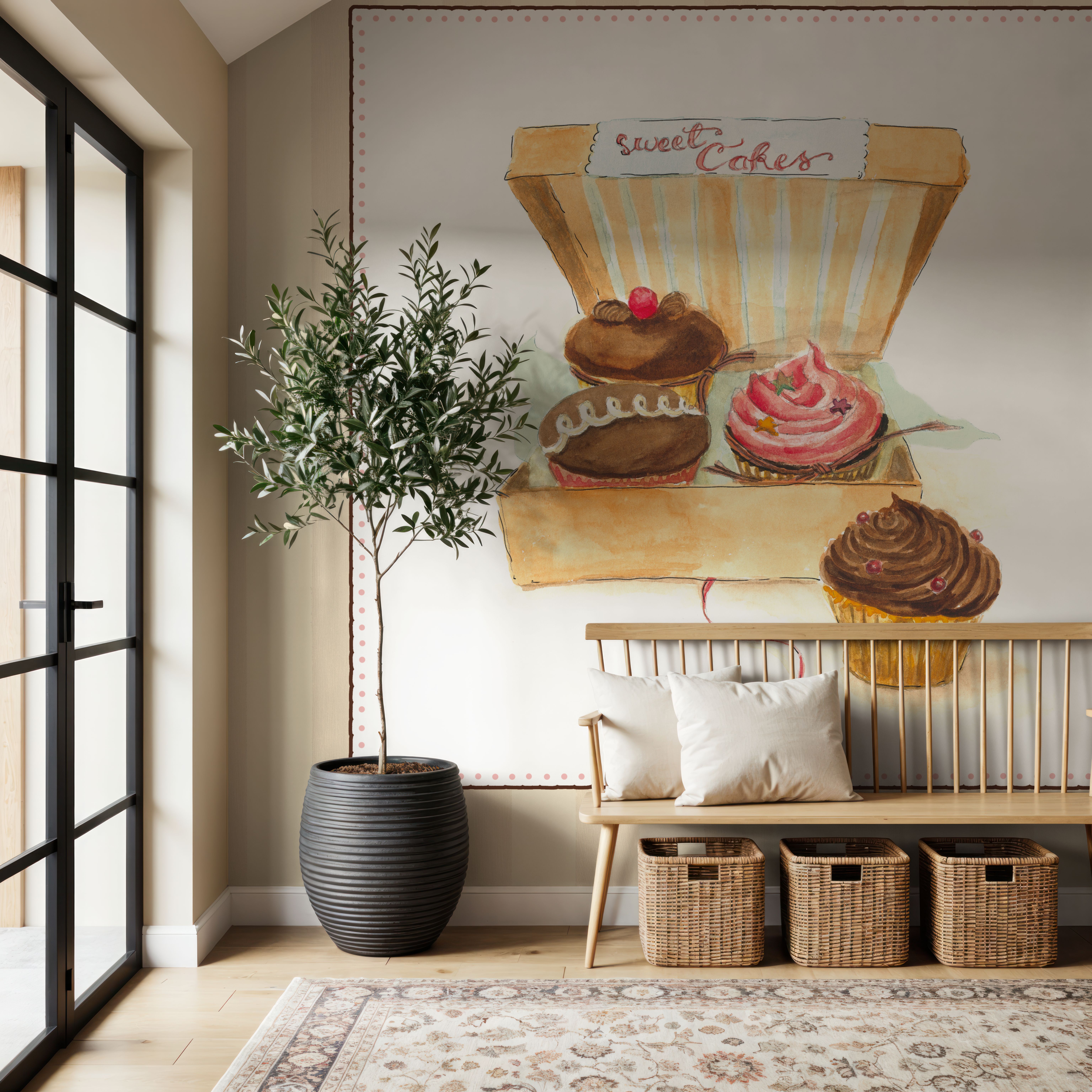 Cupcake Quartet on Stripes