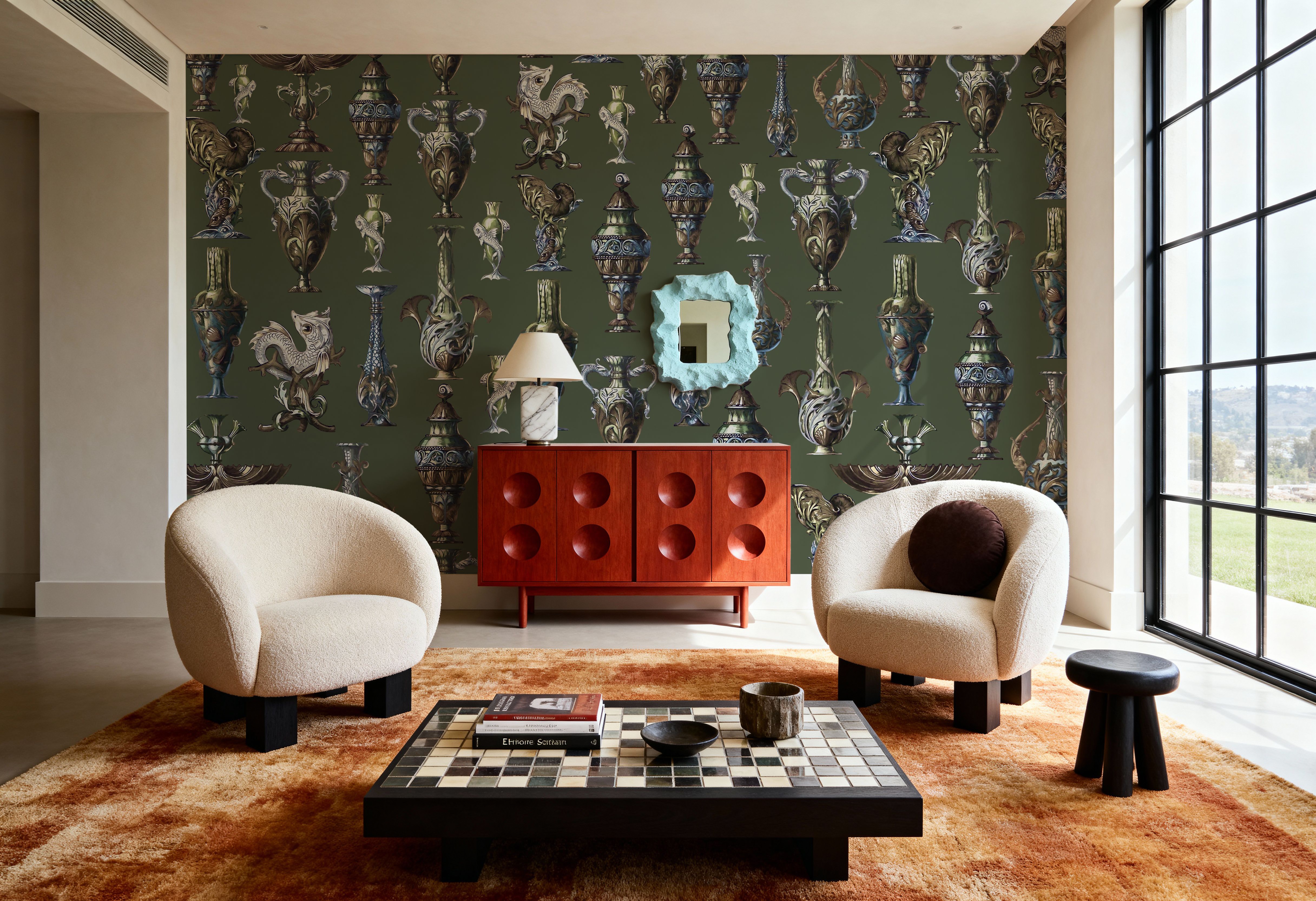Art Deco Wall Green