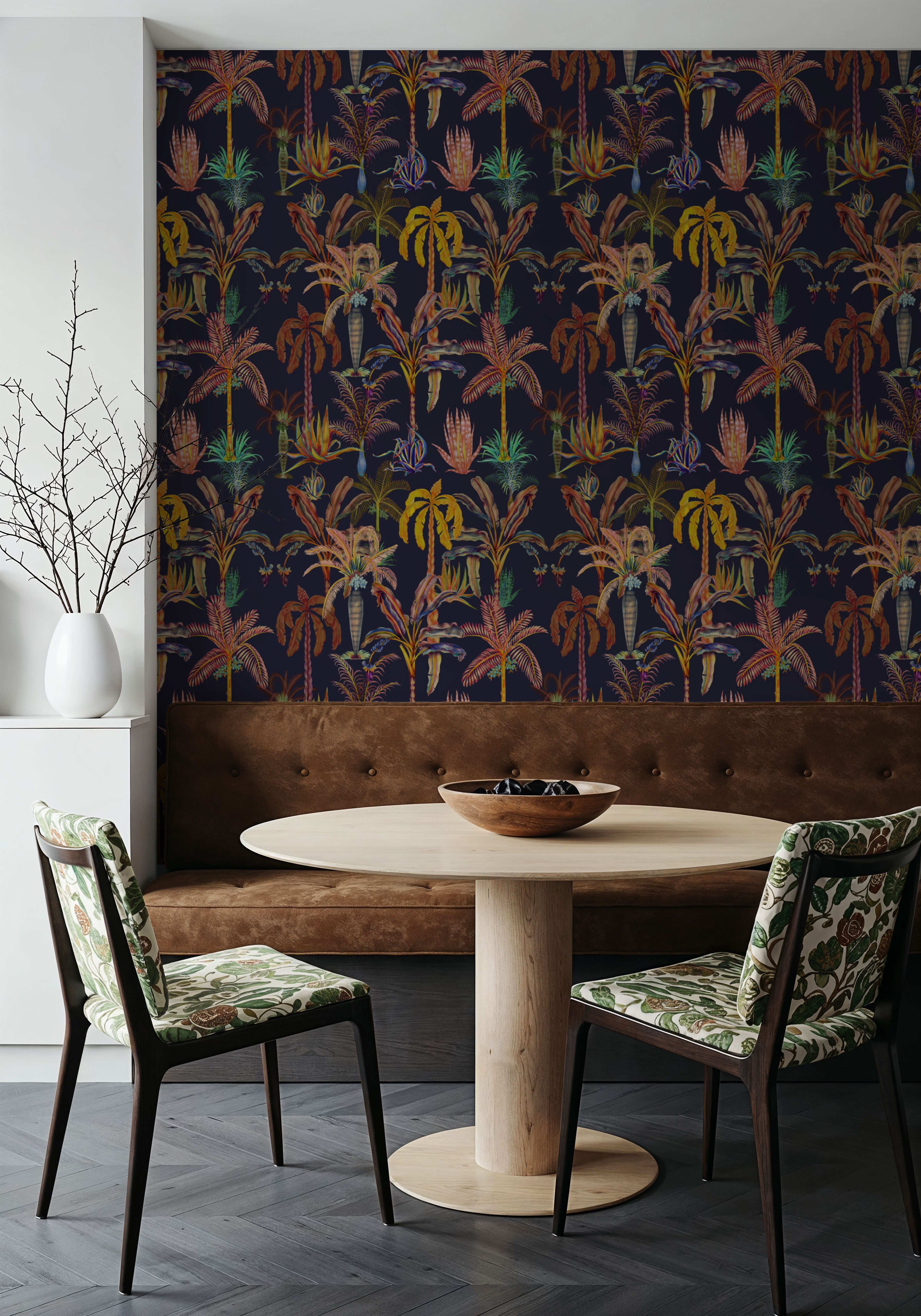 Statement Palms Petite, Midnight, Tapeten