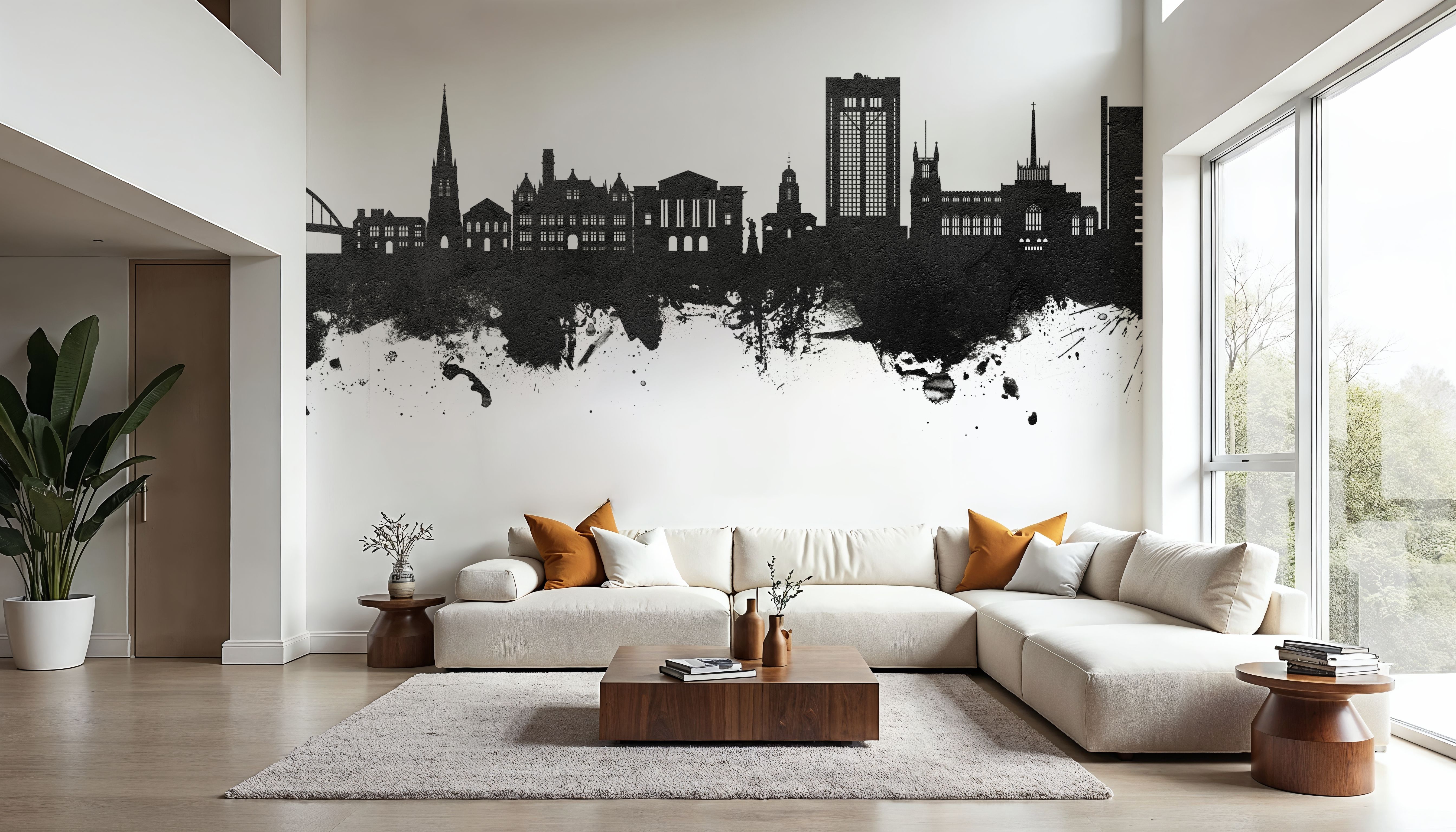 Blackburn England Skyline Black & White