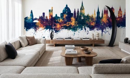 Oxford England Skyline Blue & Bronze