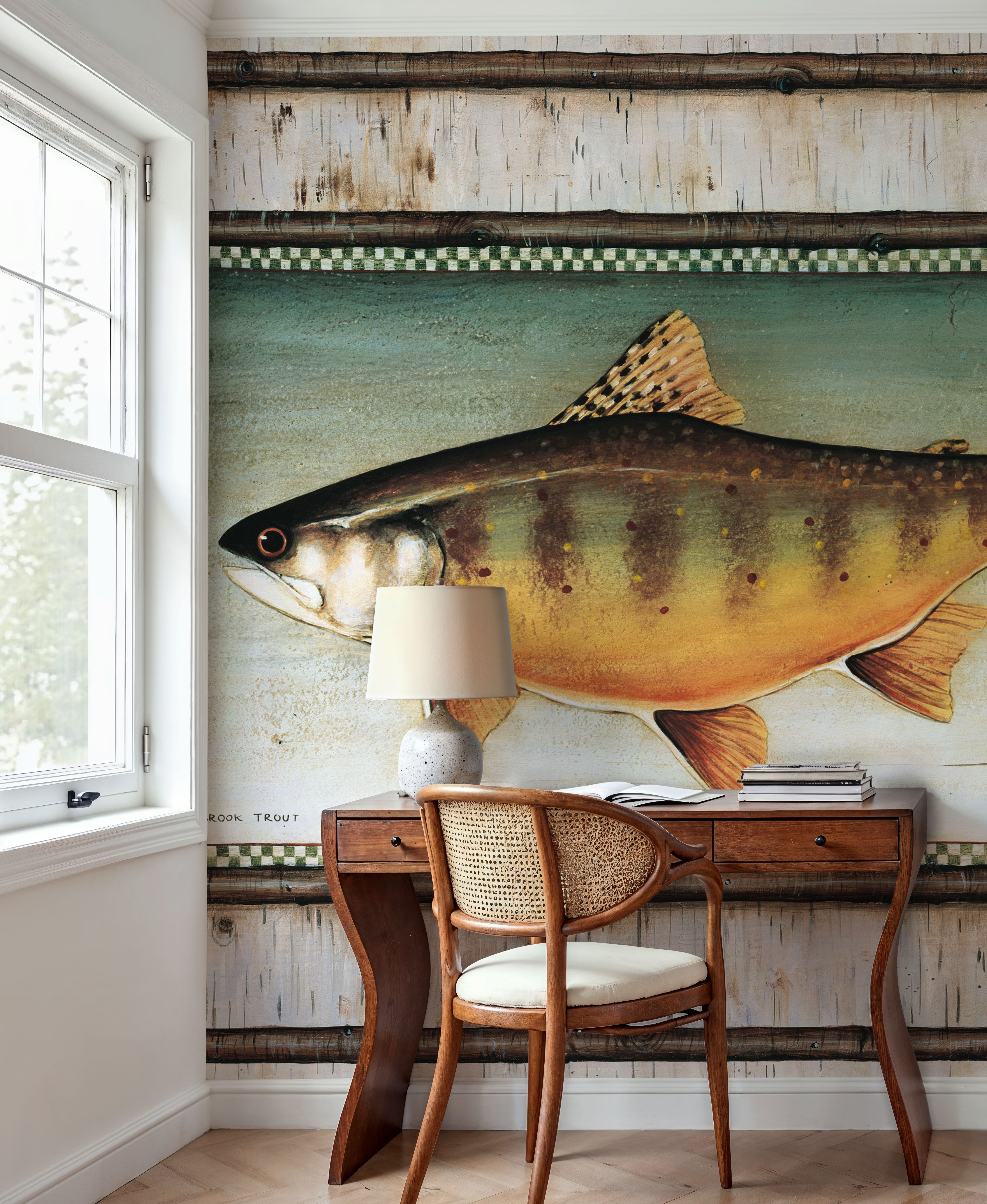 Brook Trout Birch Border