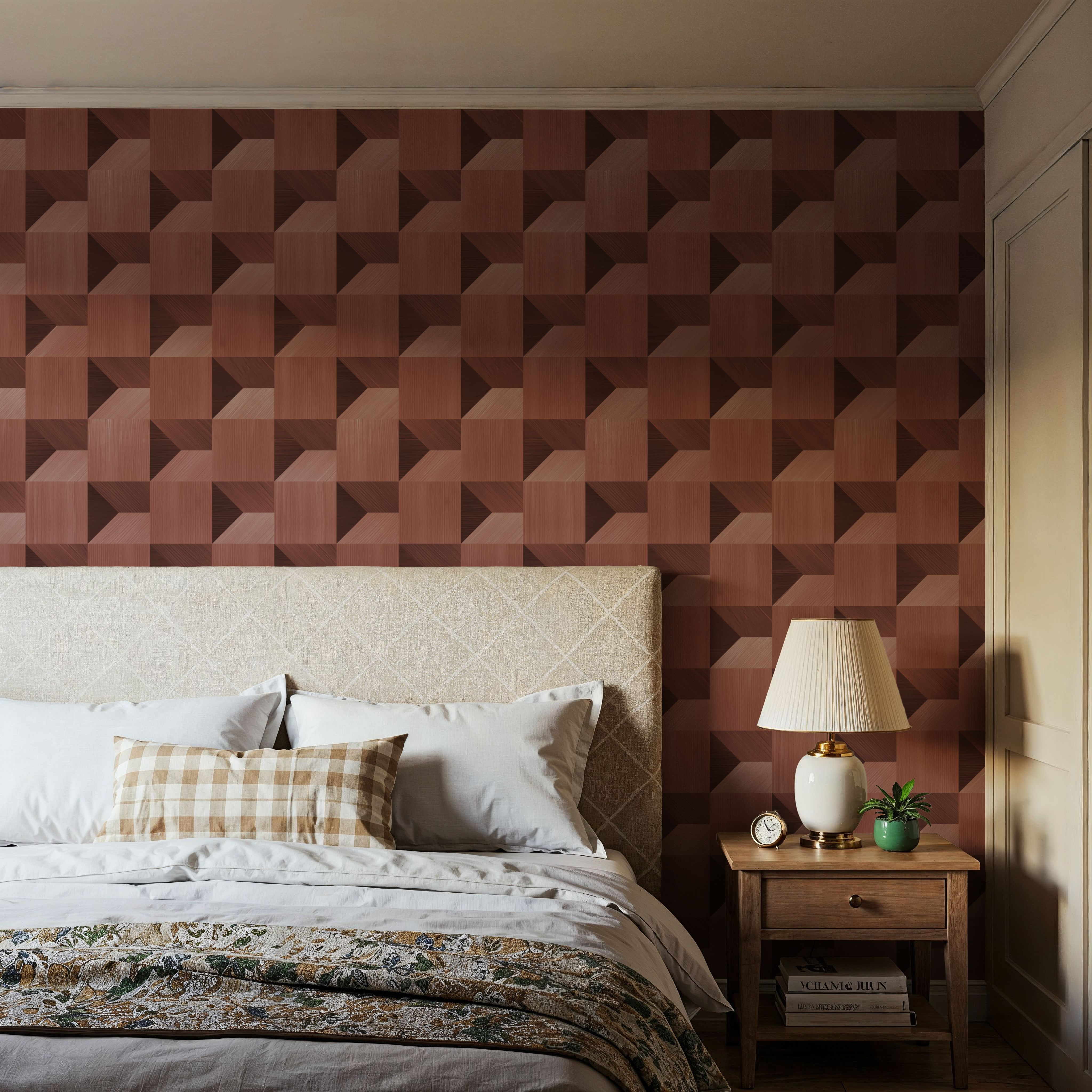 Illusion Box Marquetry, Red