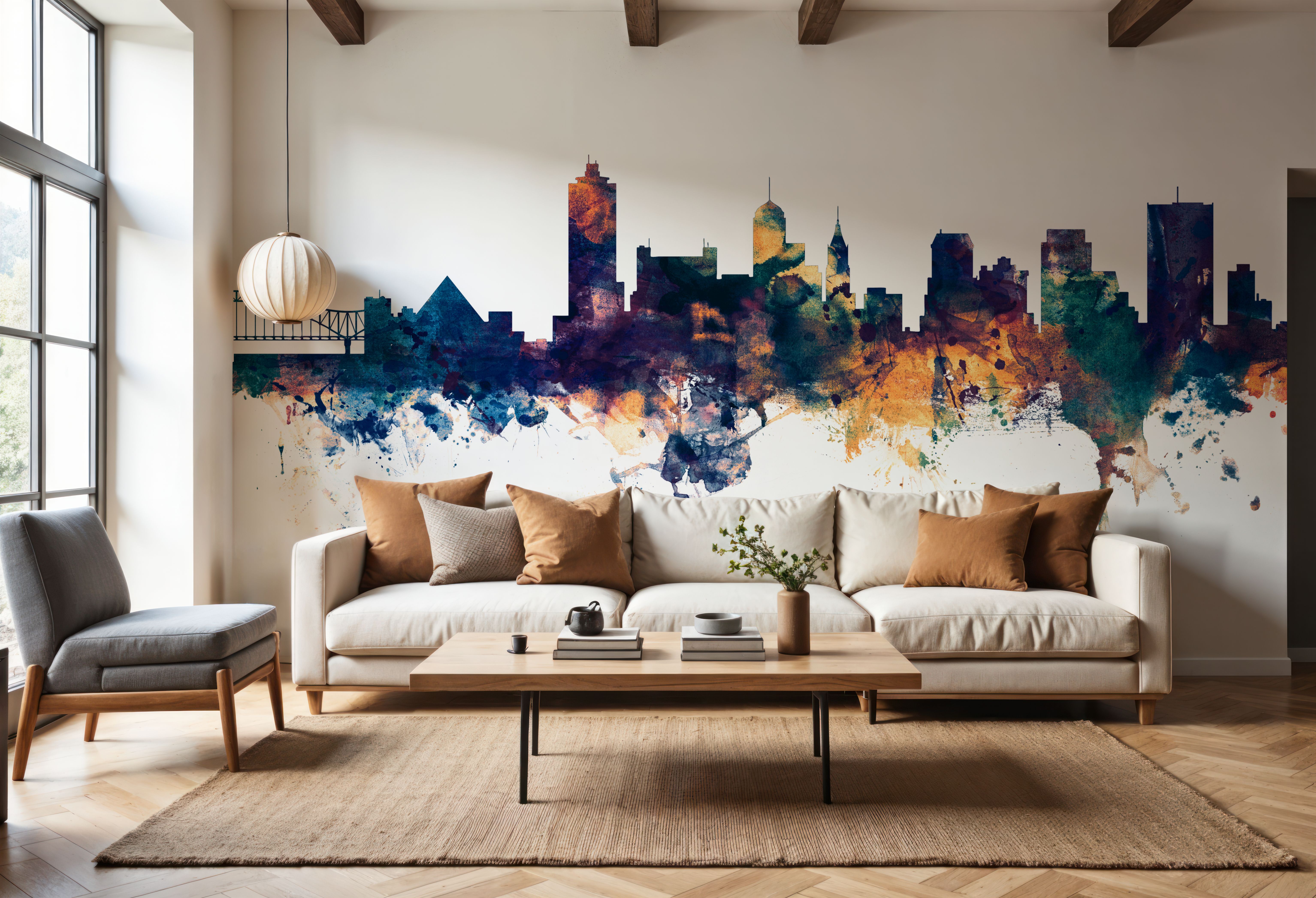 Memphis Tennessee Skyline Blue & Bronze