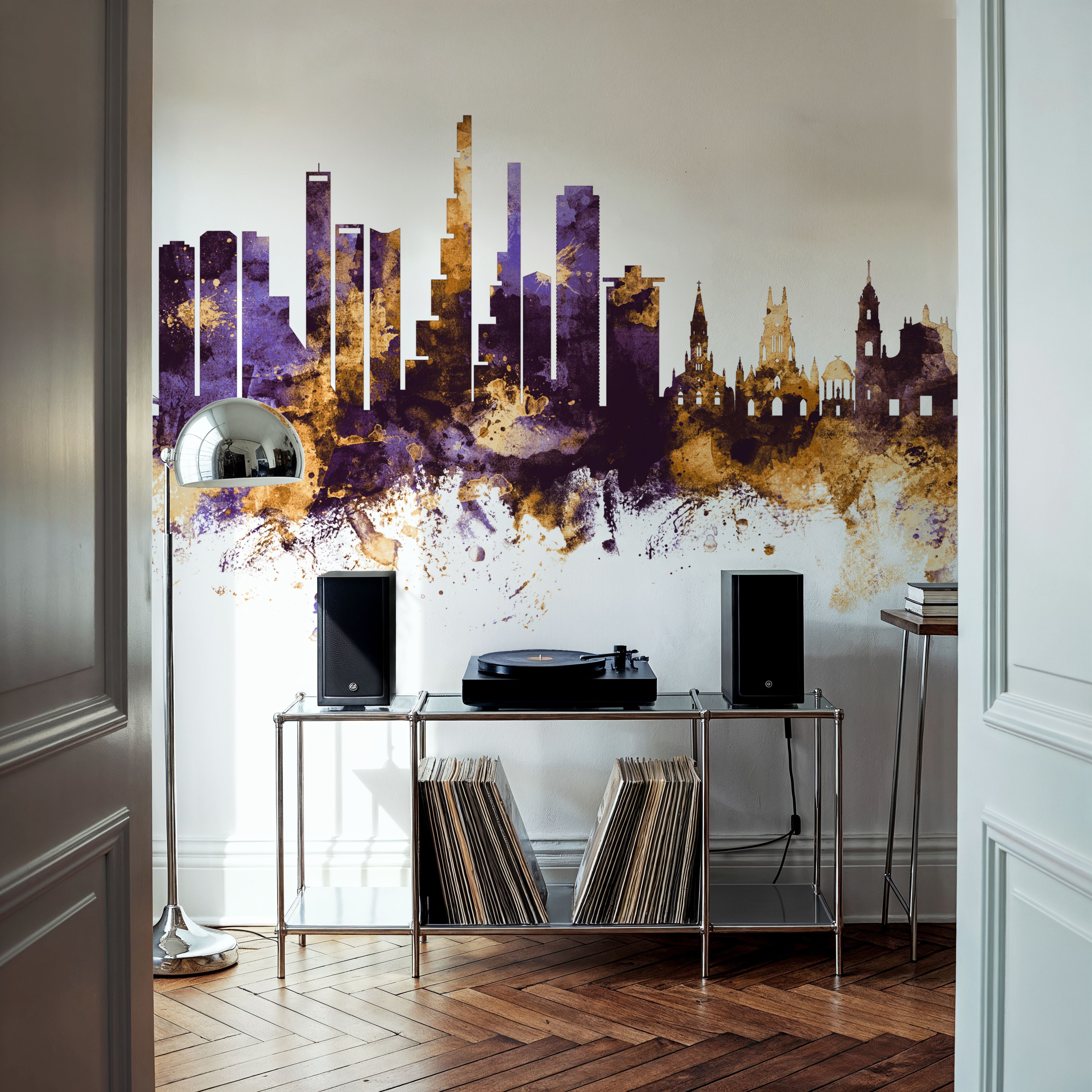 Bogotá Colombia Skyline Purple & Gold