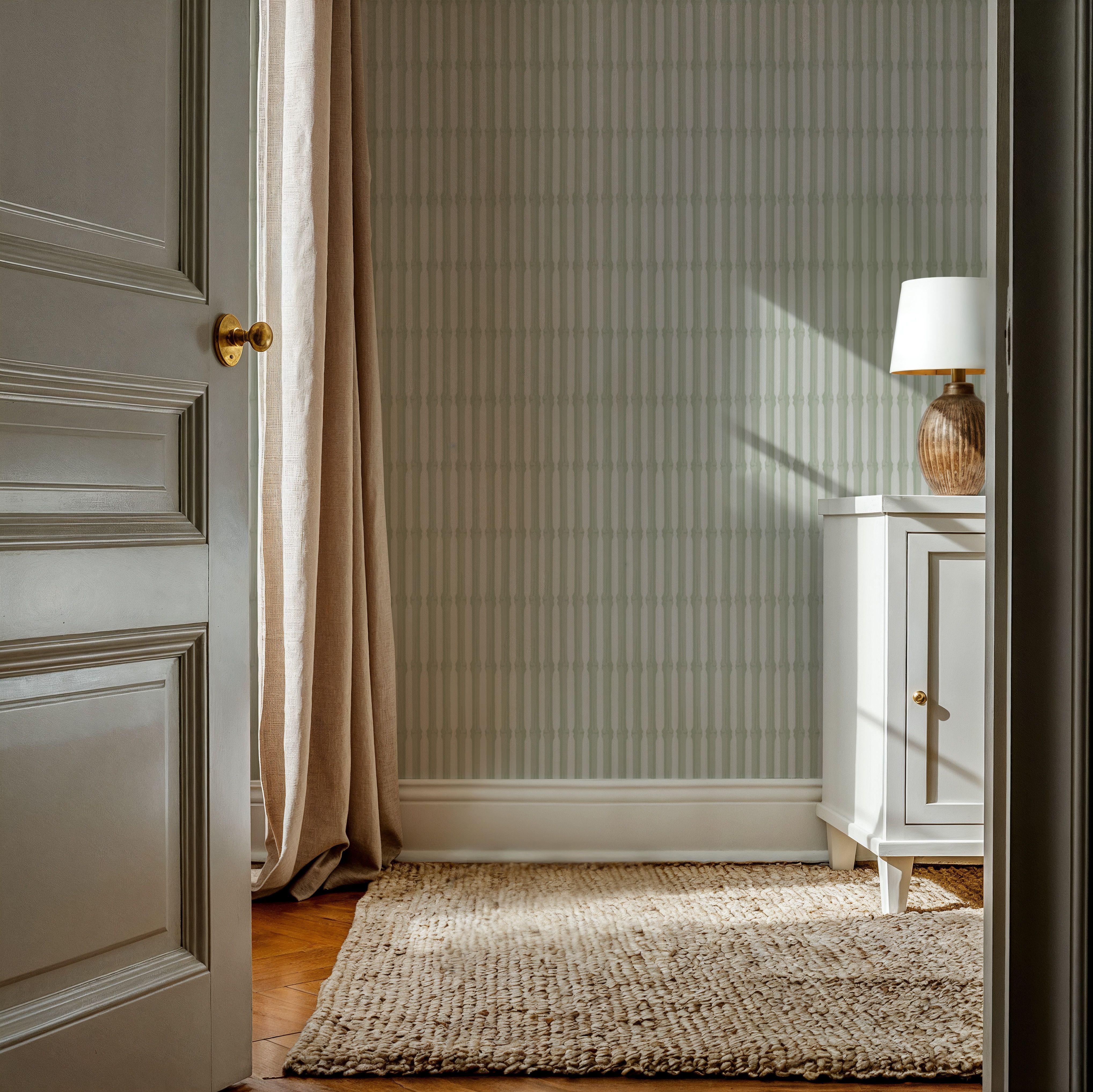 Bamboo Stripes, Mint, Tapetai