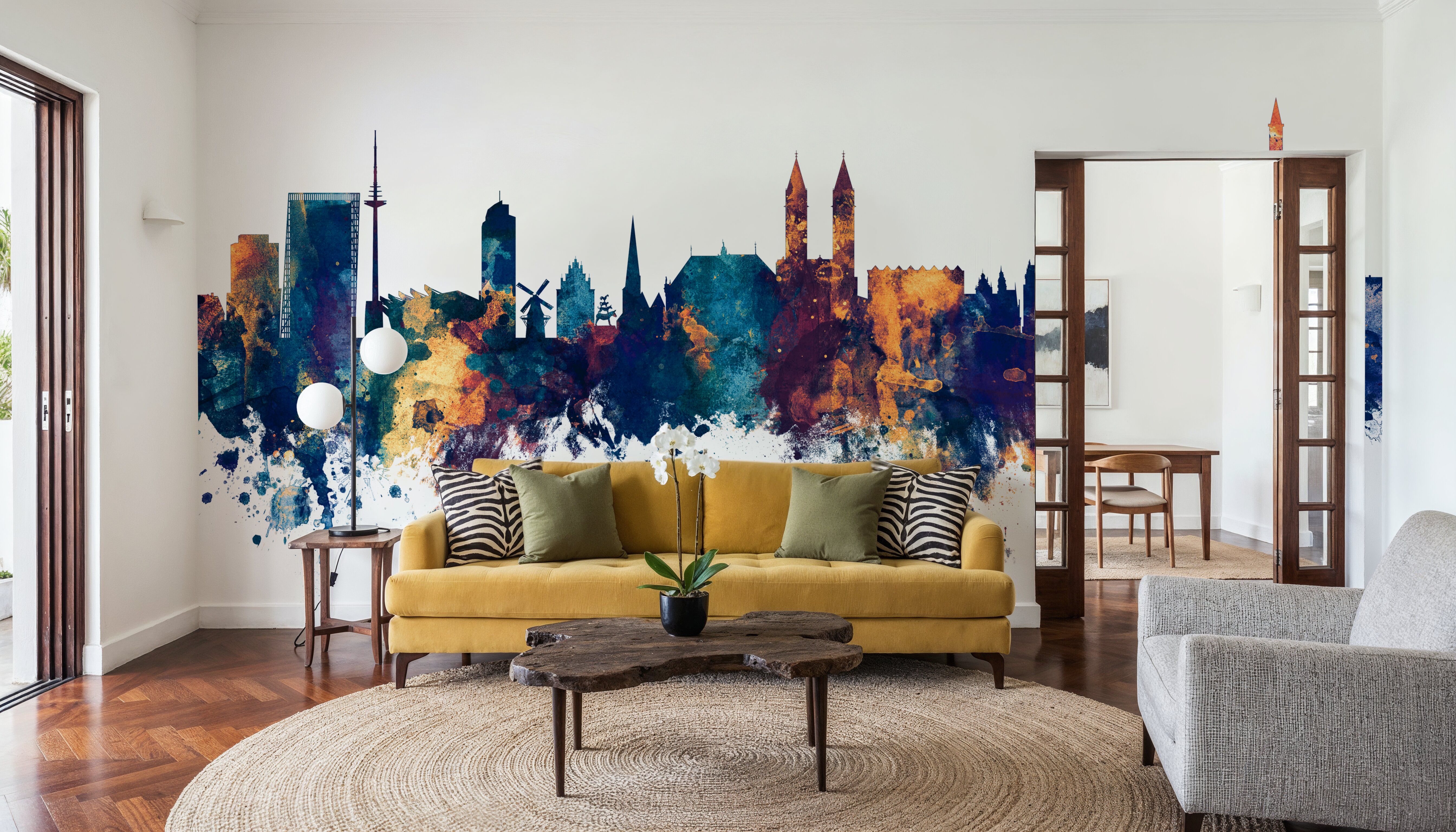 Bremen Germany Skyline Blue & Bronze