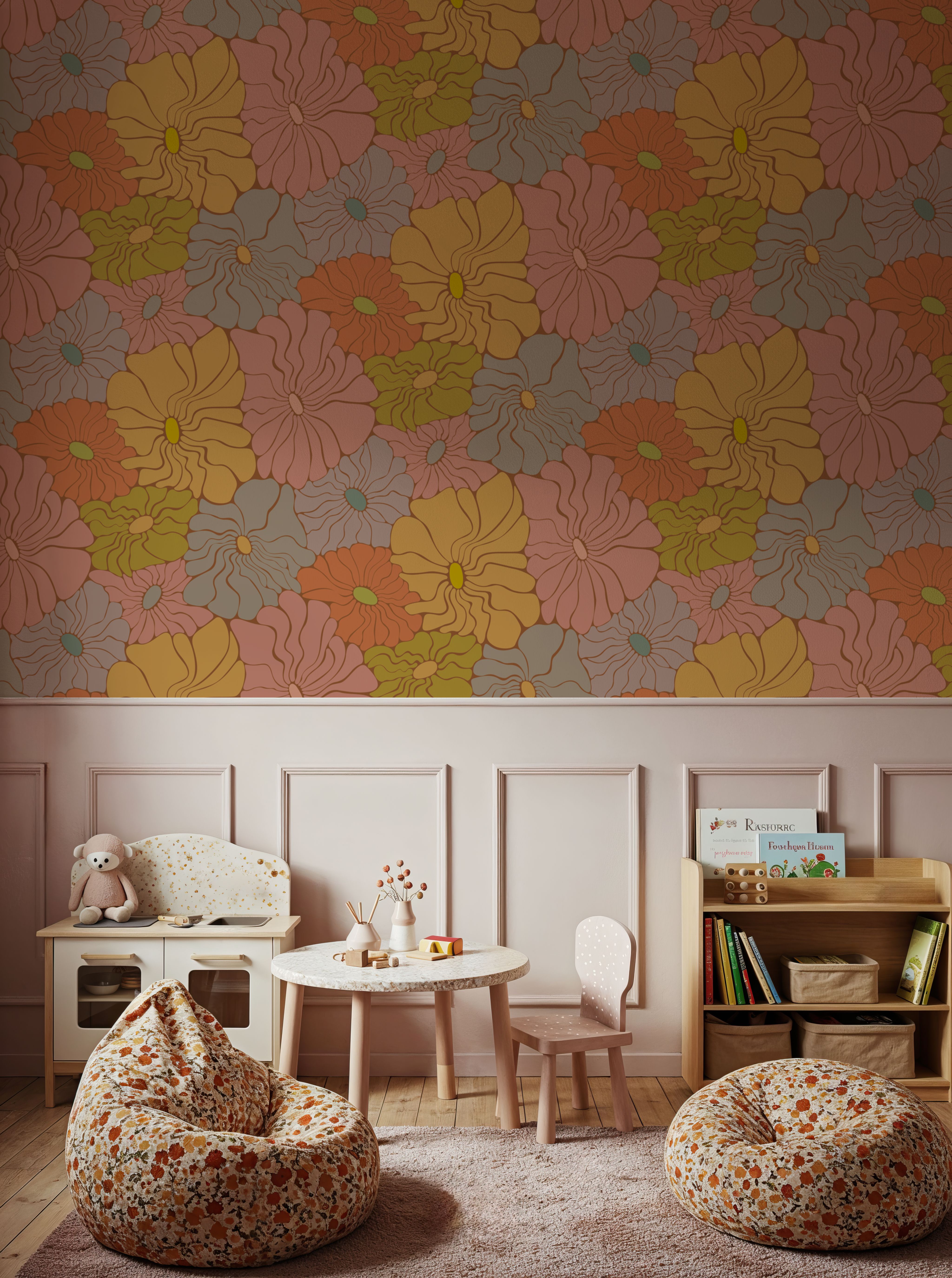 Cool Fluid Flowers, Muted