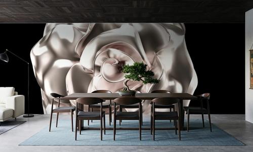 Metallic Rose in 3d Effect
