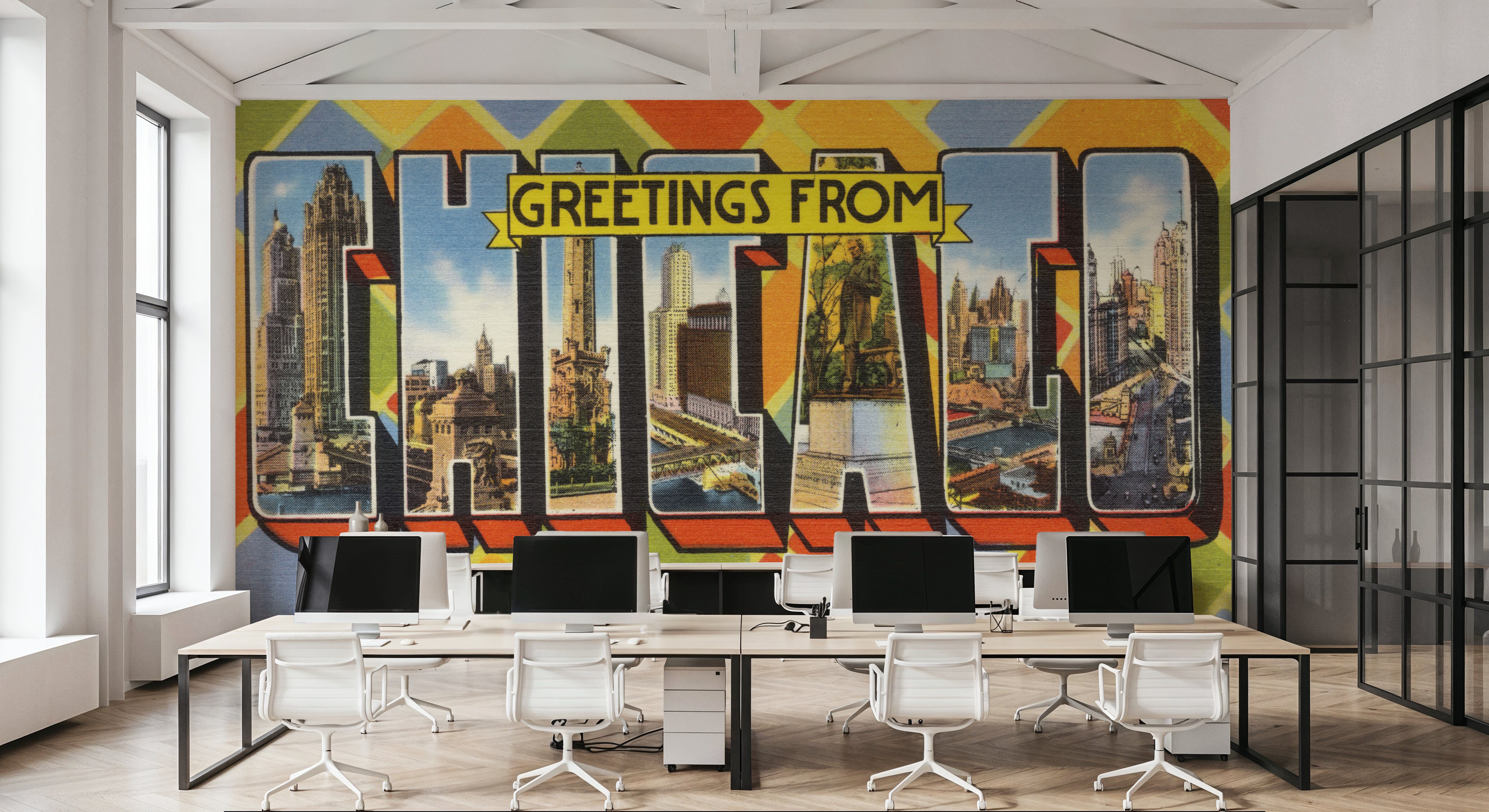 Greetings from Chicago - Screenprint Postcard