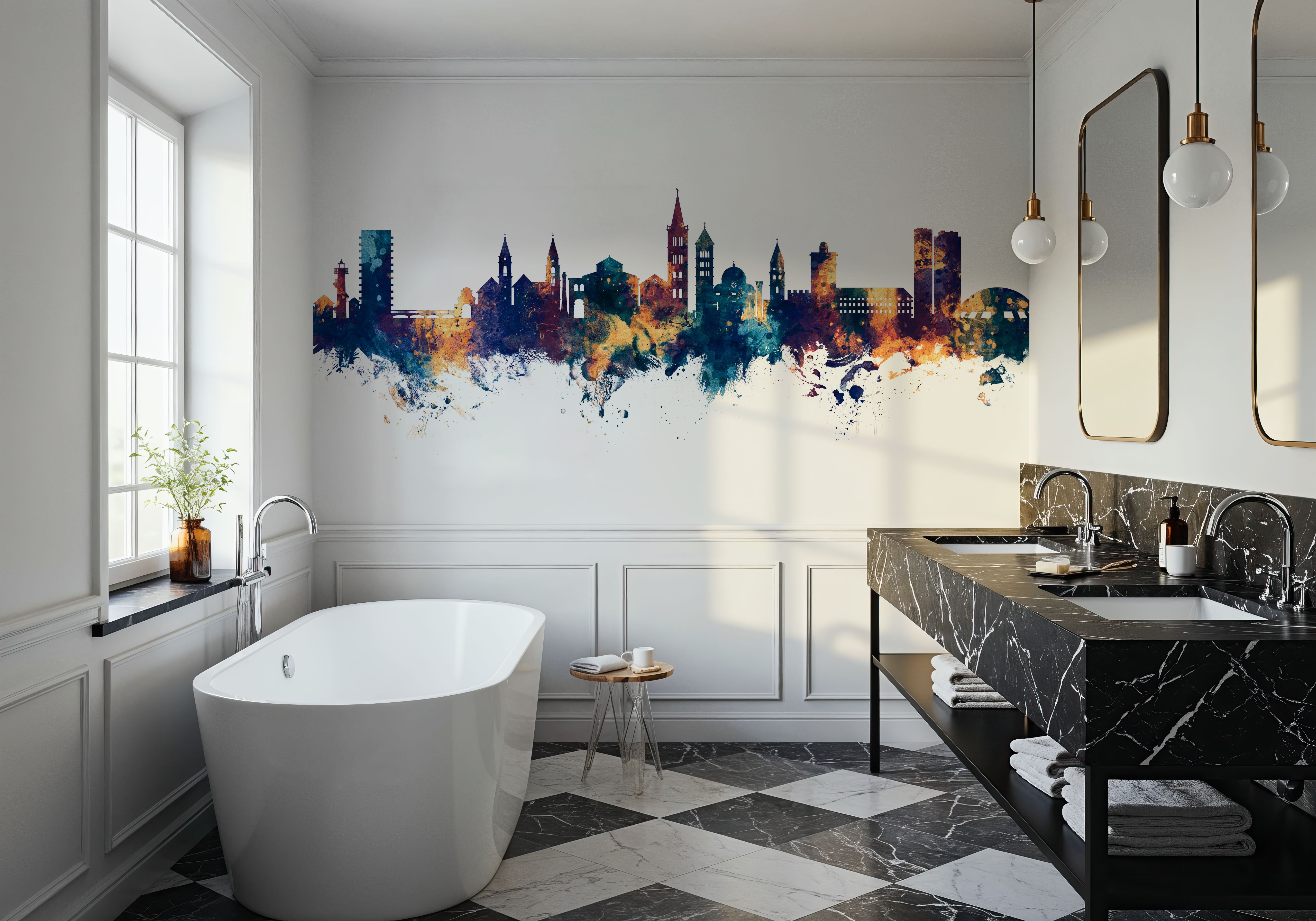 Zadar Croatia Skyline Blue & Bronze