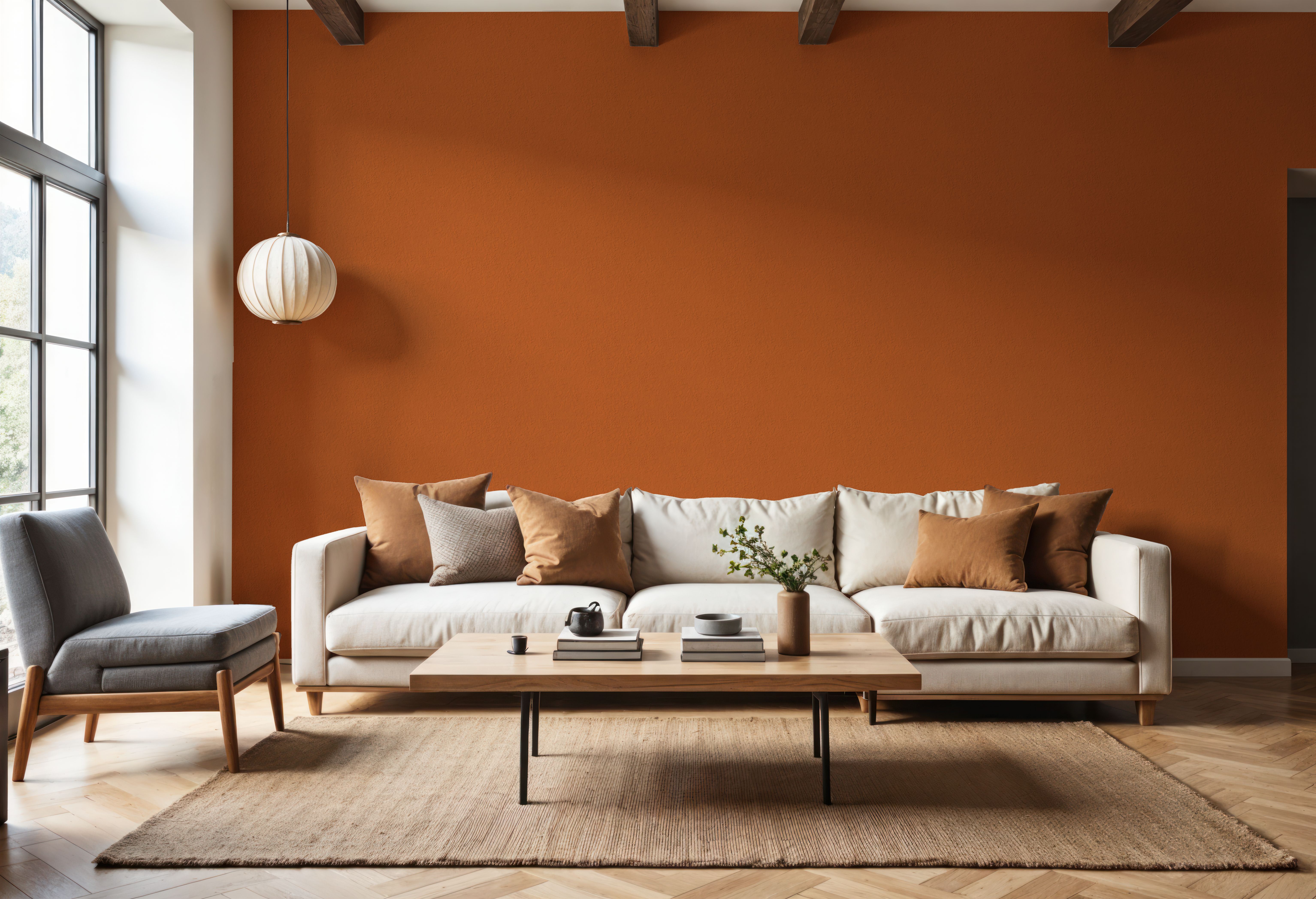 Faux Sand Stucco Finish, Pumpkin