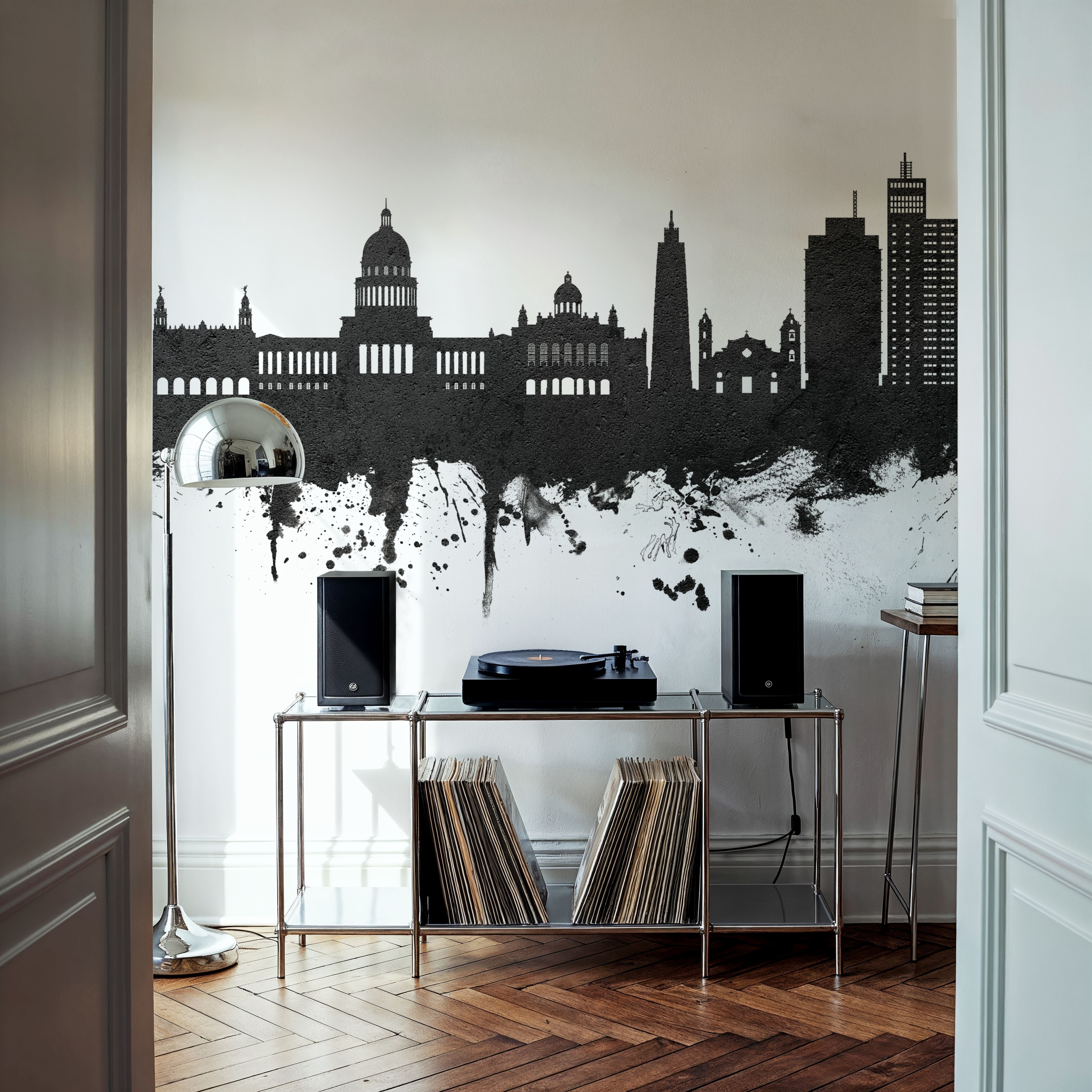 Havana Cuba Skyline Black & White