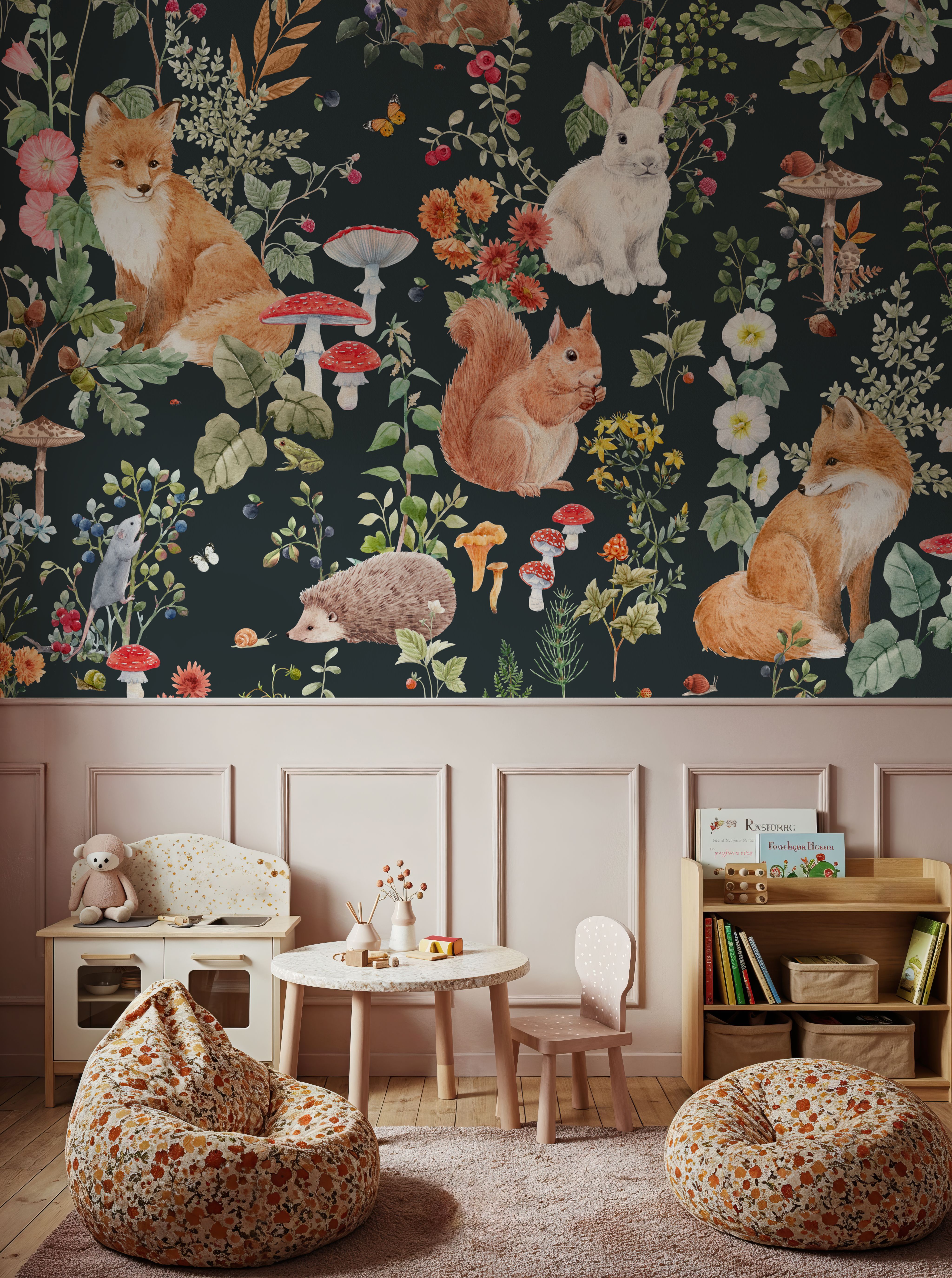Baby Animals Nordic Fauna, Dark Blue