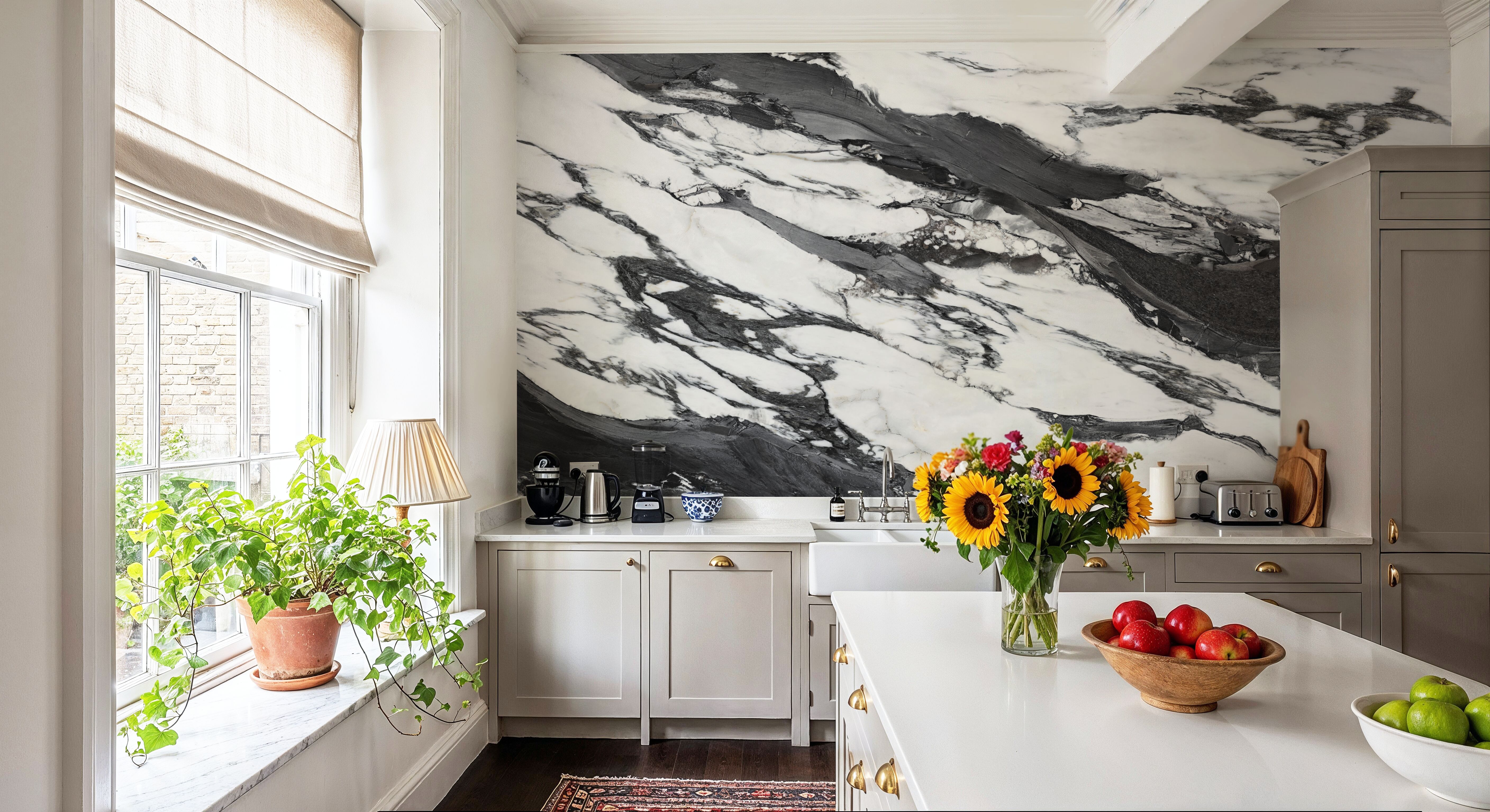 Panda White Marble, Wallpaper