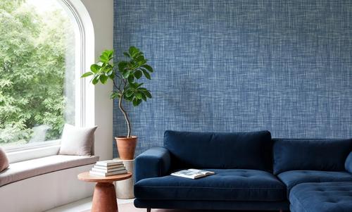 Mottled Linen Effect, Sky Blue