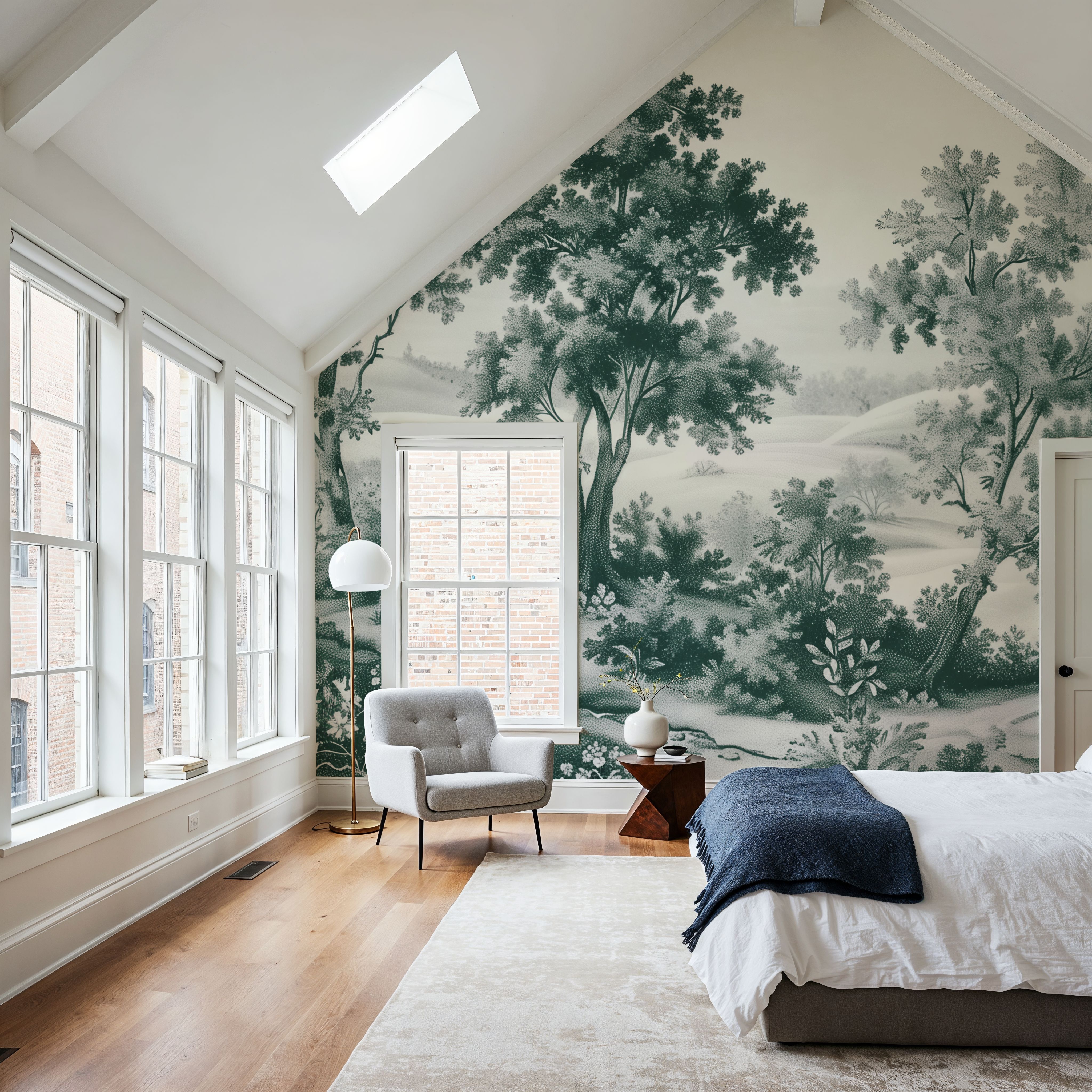 Pastoral Toile, Bottle Green