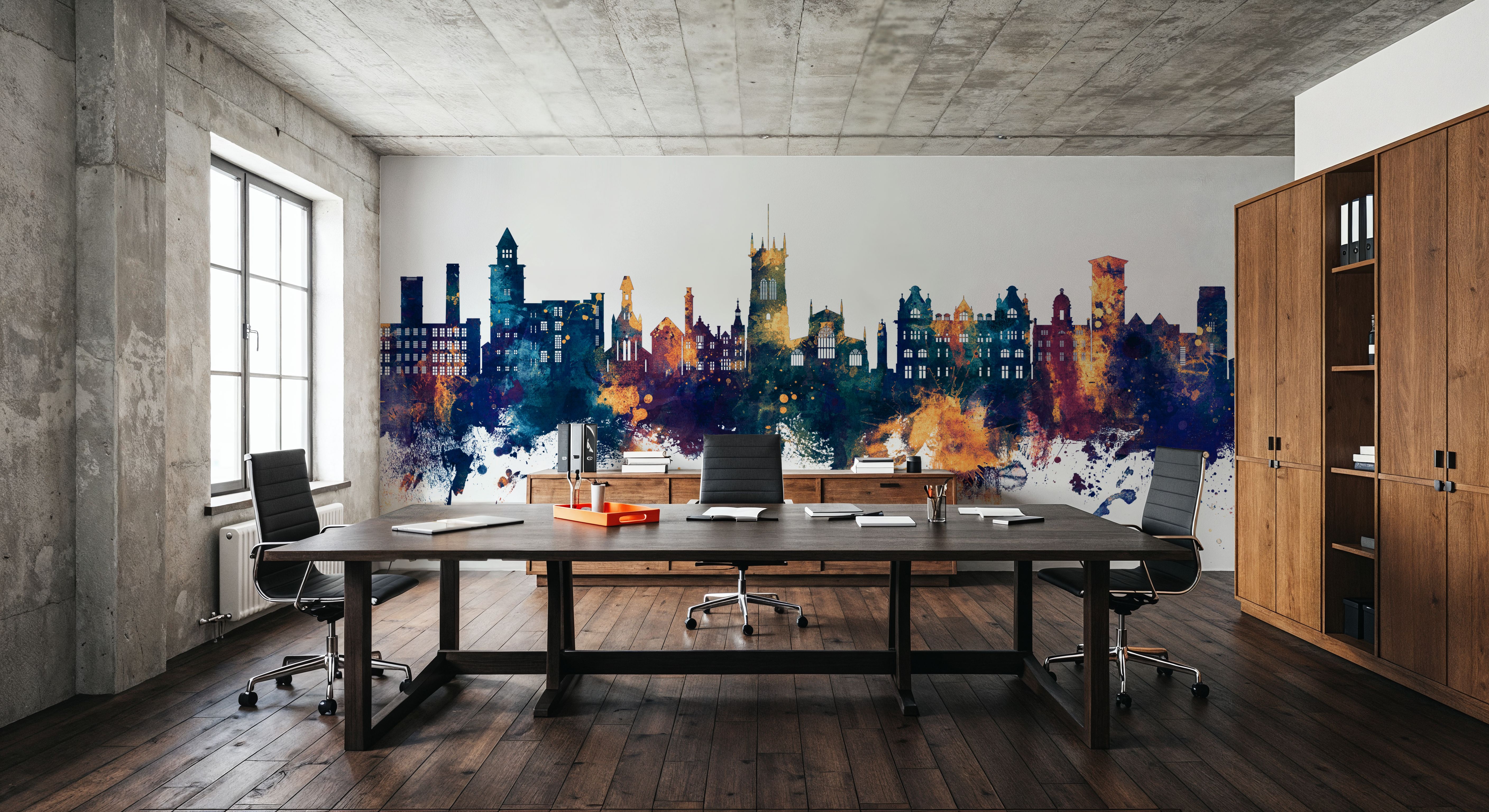 Wigan England Skyline Blue & Bronze