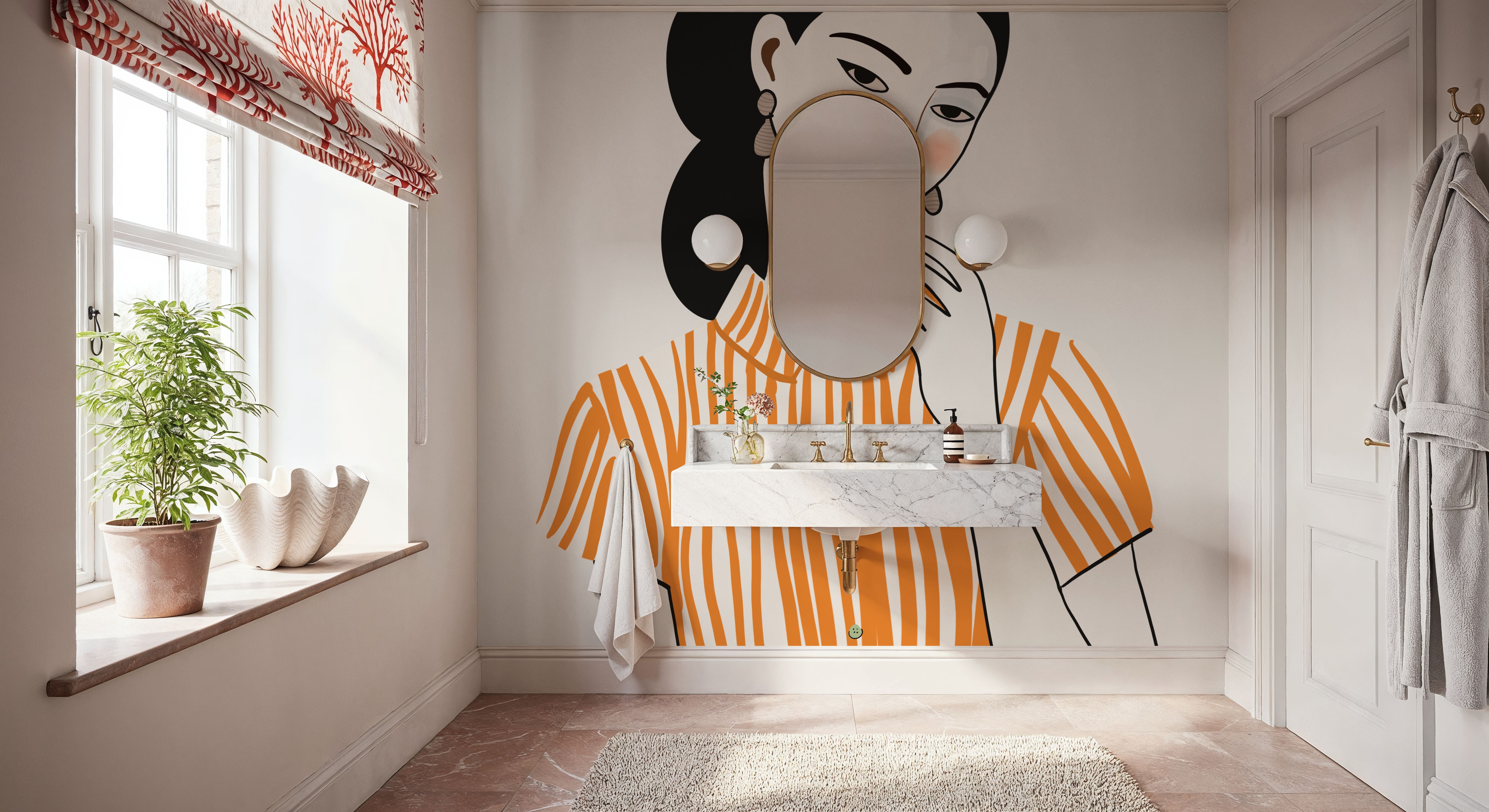 Woman in Striped Blouse II